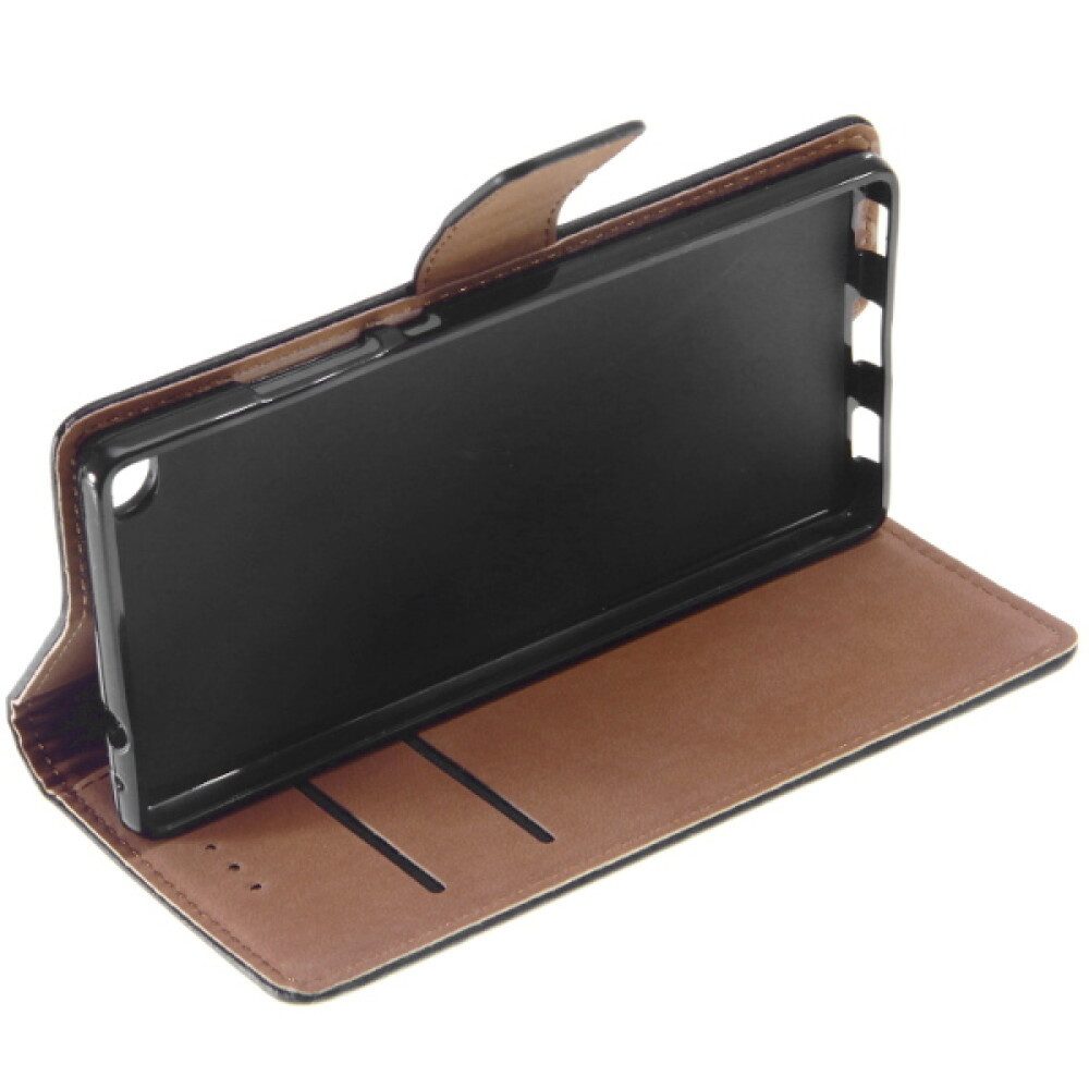 Handytasche Book Case Handyhülle für Huawei P8 Schwarz 4250710564330 (Book Cover)