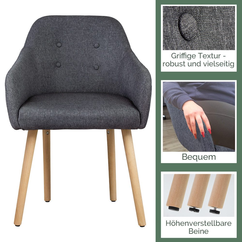 Kingpower Esszimmerstuhl 2/4/6/8 Set Stühle Esszimmerstühle Stuhl Sessel Ar günstig online kaufen