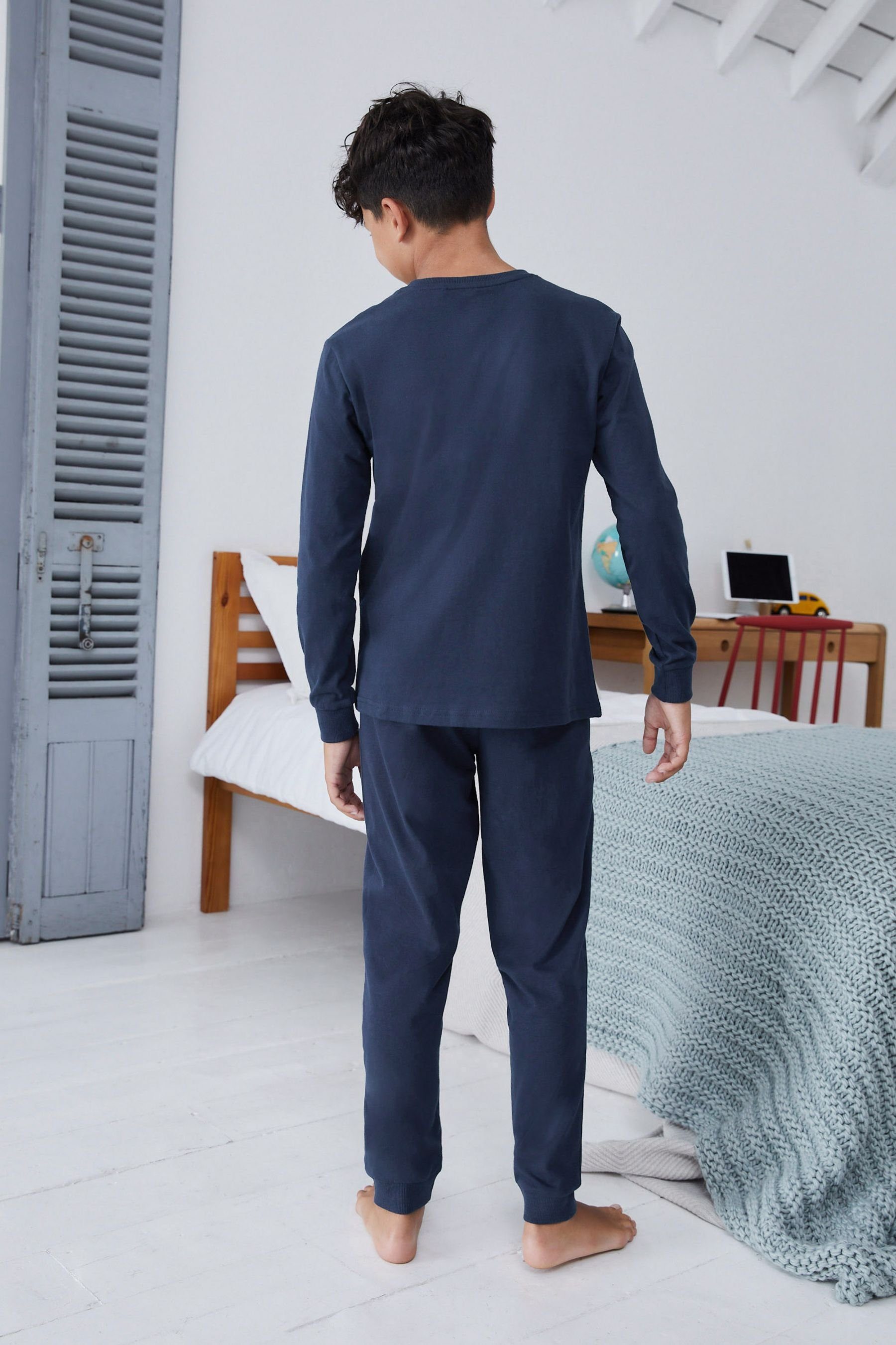 Navy Blue/Grey (4 Next Pyjama im 2er-Pack Pyjamas tlg)