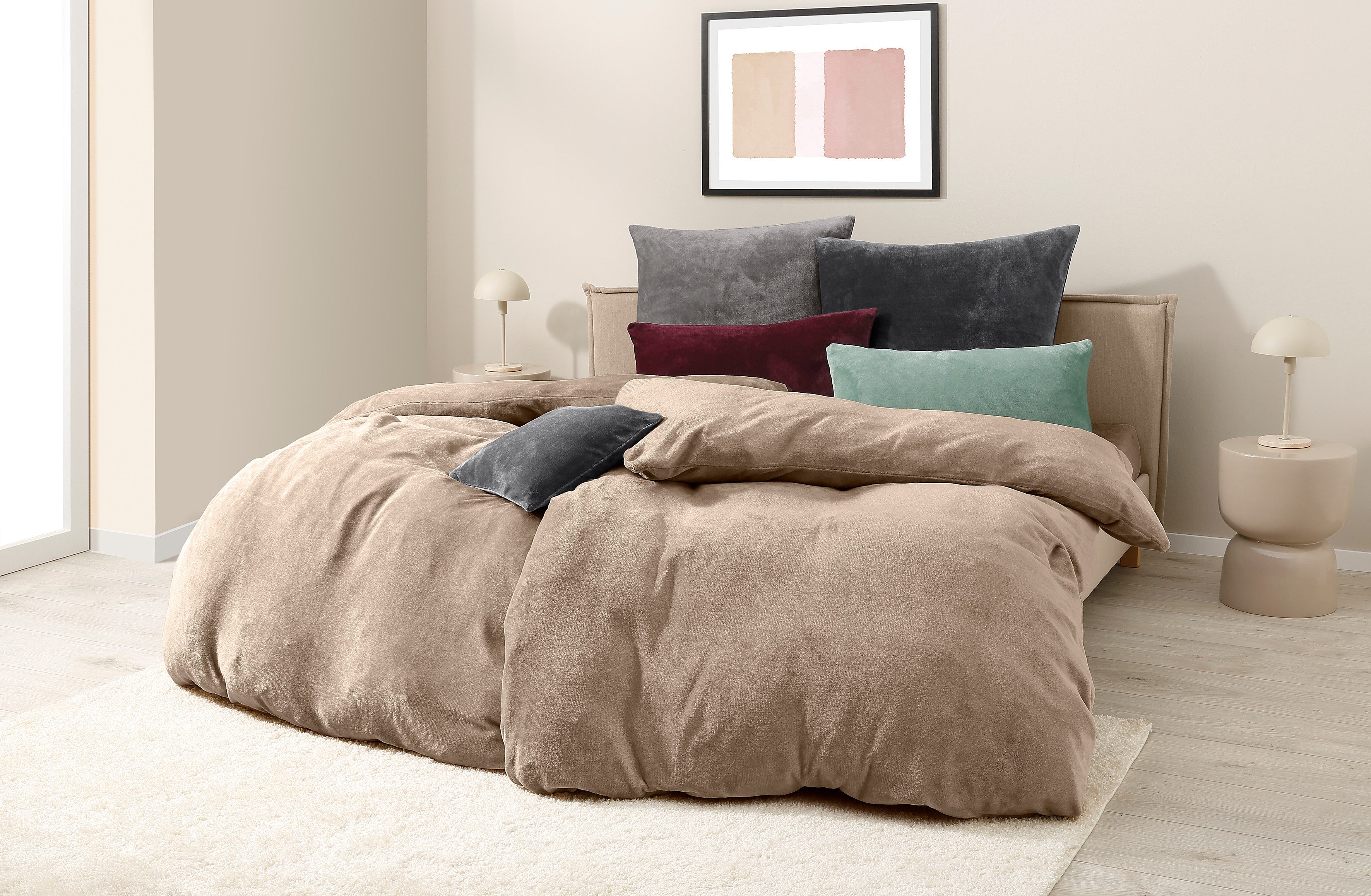 OTTO home Kissenbezug Desner3, besonders weich im Griff, Cashmere-Touch, (2 Stück), Kissenhülle mit Reißverschluss – Bild 3 von 5