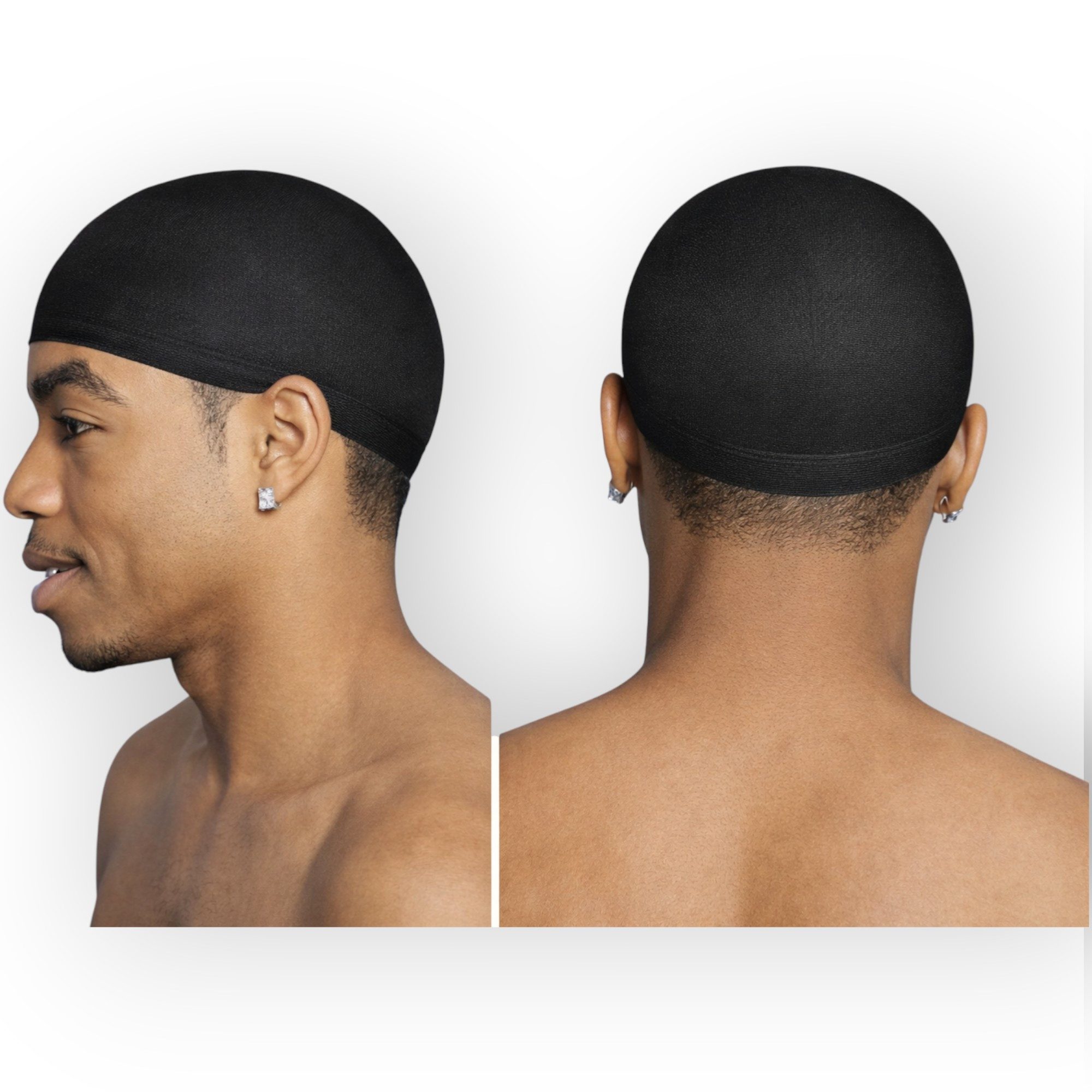 HC Haartrockenhaube Wave cap Stocking Black, 1-Packung, rutschfester Sitz, ideal für Waves und Braids