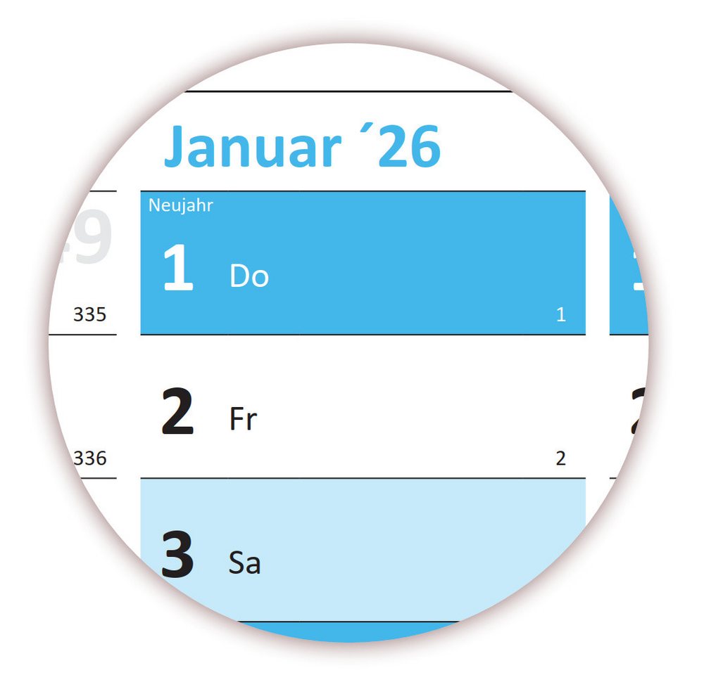 Thumbnail - LYSCO Wandkalender Rainbow Premium Classic2 Wandplaner 2026 (gerollt), erhältlich in den Formaten DIN A2, DIN A1 und DIN...
