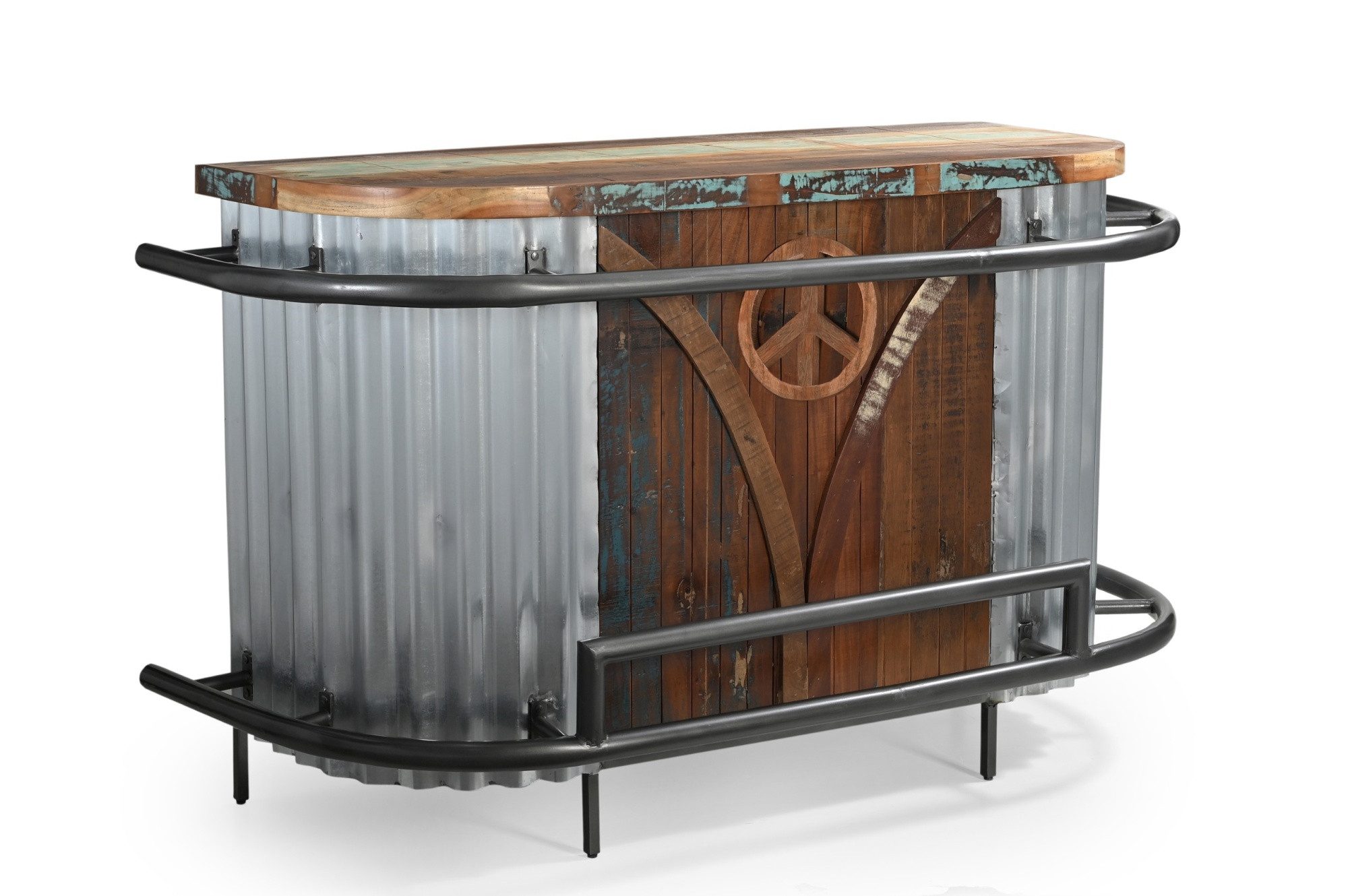 More2Home Barschrank Bartresen/Ladentheke PEACE, Metall/Holz, 160 günstig online kaufen