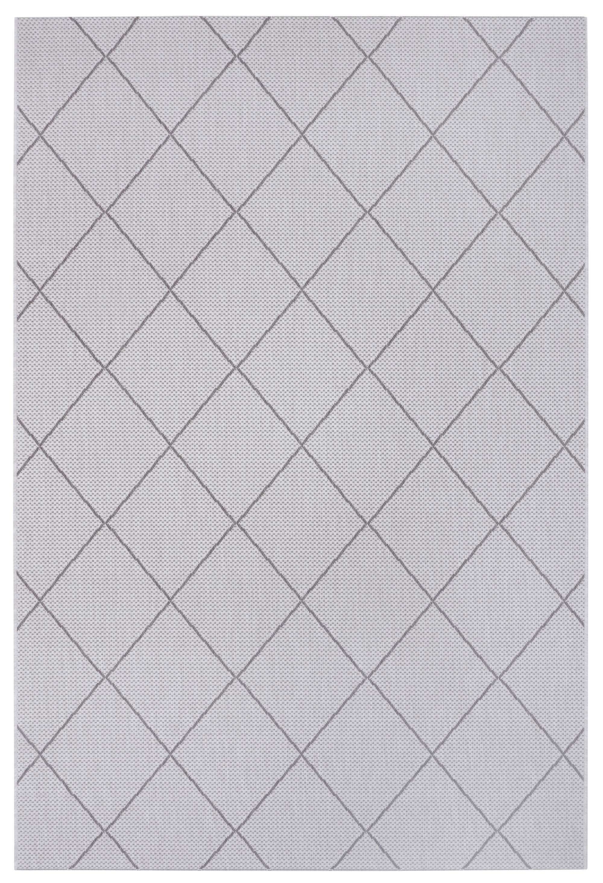 Outdoorteppich MAASMECHELEN, GMD Living, rechteckig, Höhe: 3 mm, Flachgewebe-Teppich, 80 x 150 cm silver grey