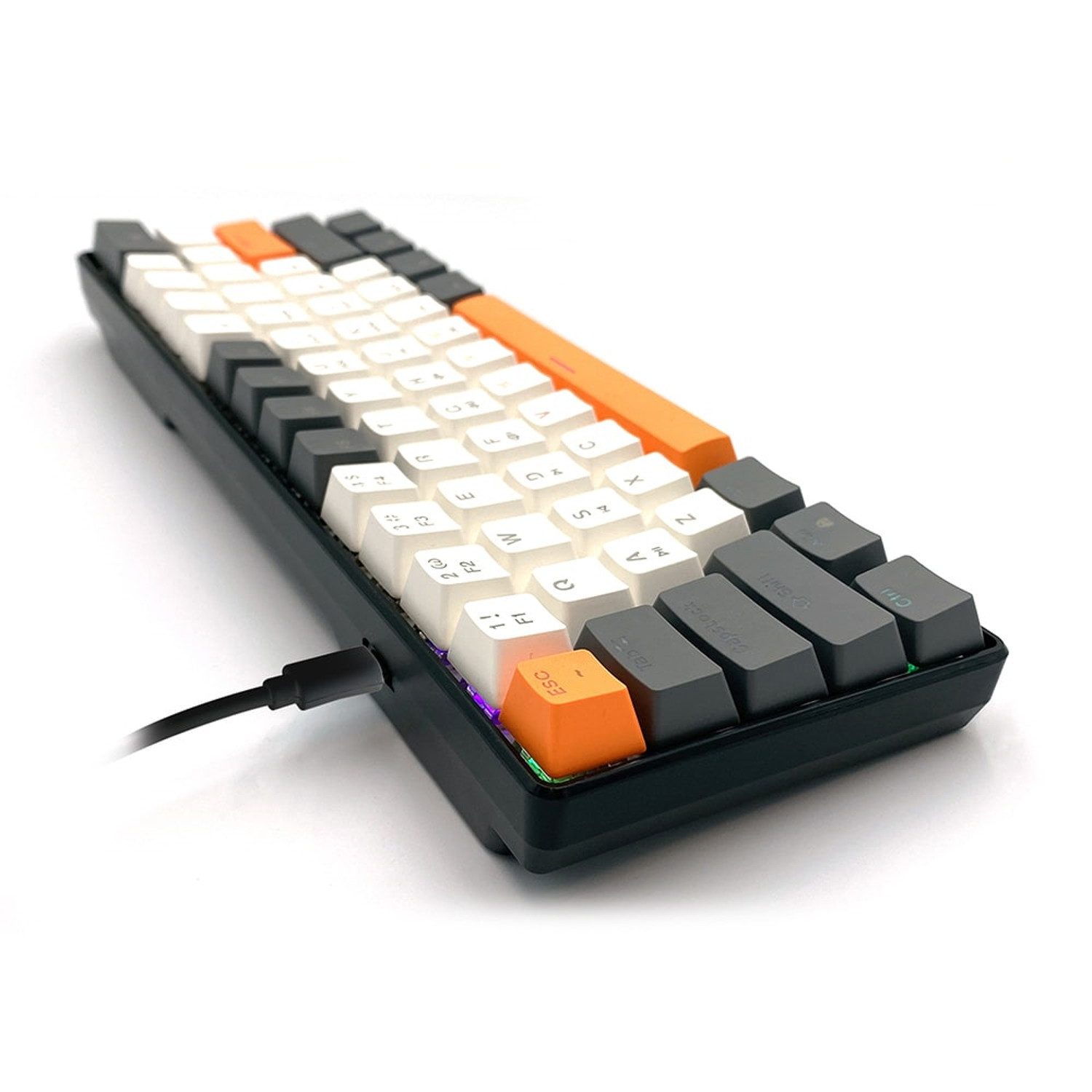 MEDIA-TECH ZONE 61 MT1258 QWERTY Gaming-Tastatur (Mechanische Gaming-Tastatur, mechanische Silent RED-Schalter)