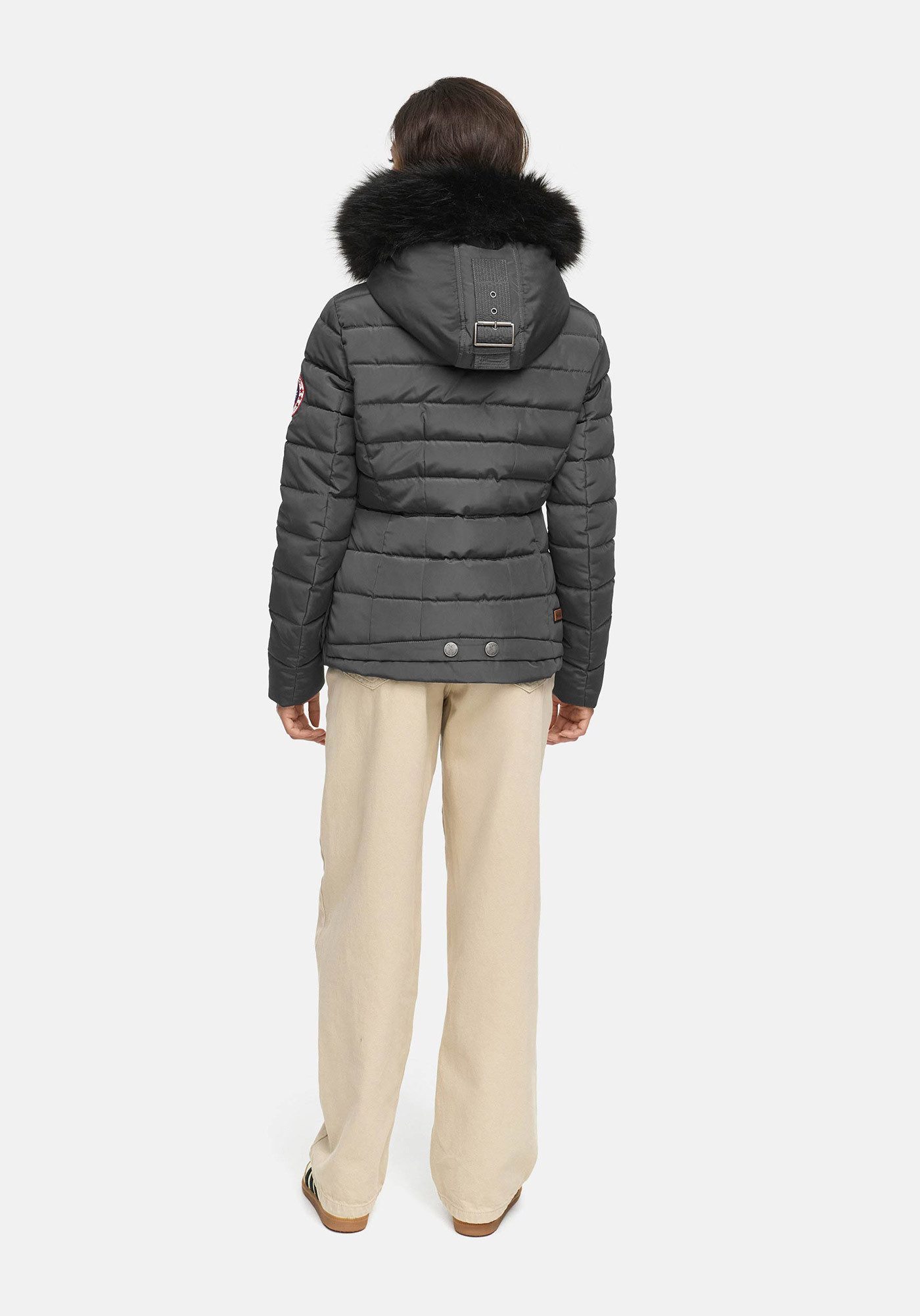 Navahoo Steppjacke Chloe hochwertige Winterjacke mit abnehmbarer Kapuze – Bild 4 von 5