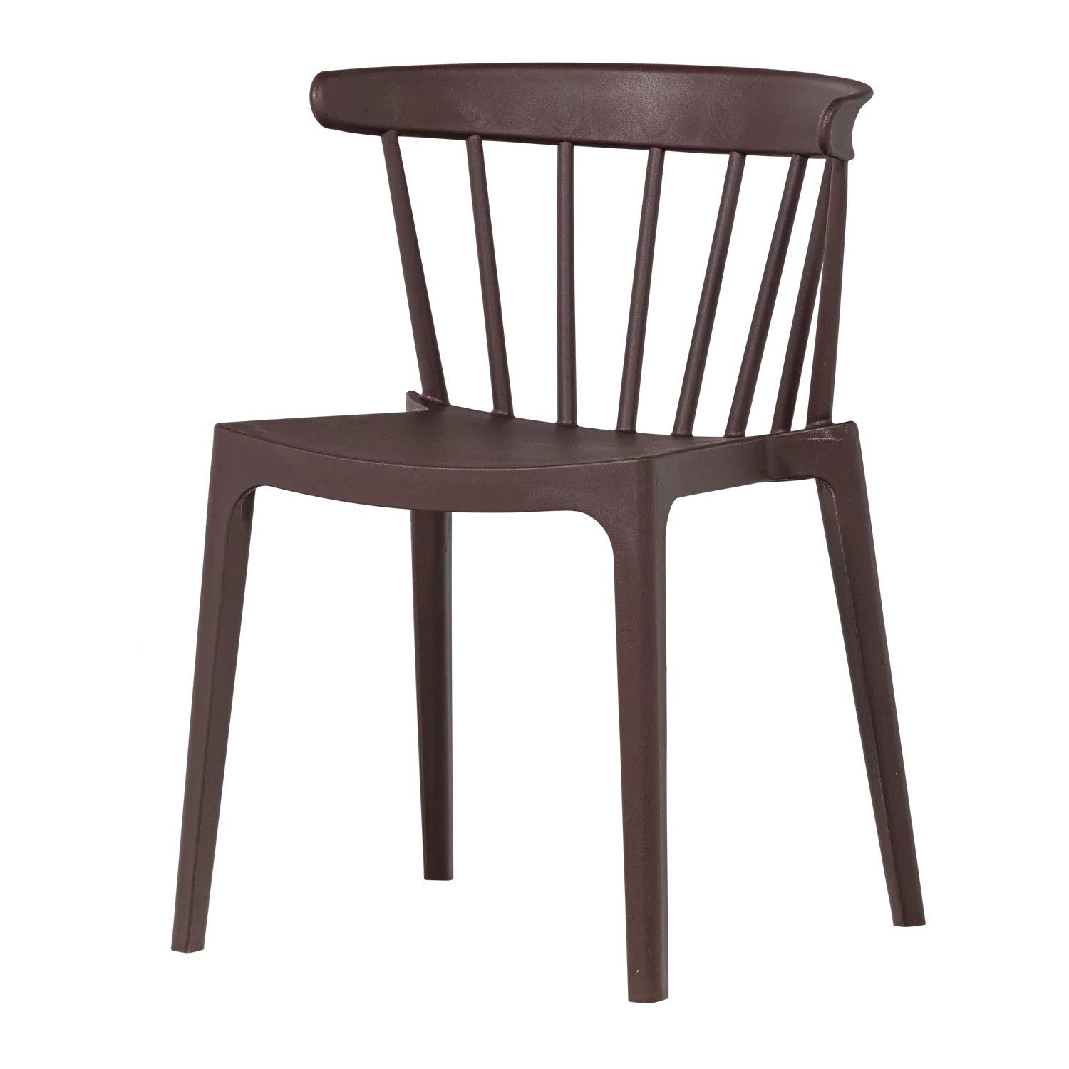 LEVEN Lifestyle Gartenstuhl 2´er Set Gartenstuhl Kunststoff stapelbar, Ergonomische Rückenlehne - Sitzhöhe 44,5 cm - belastbar bis 150 kg