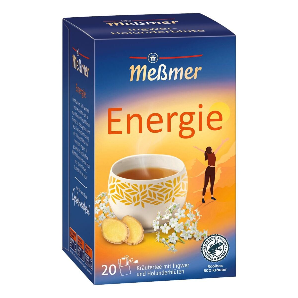 Meßmer Tee Energie, Kräutertee mit Ingwer und Holunderblüten