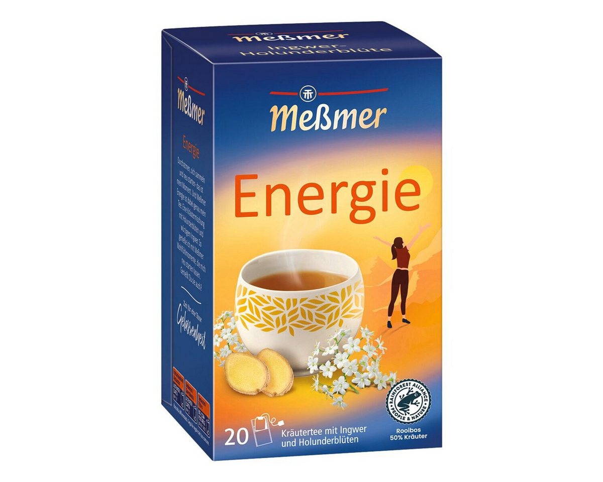 Meßmer Tee Energie, Kräutertee mit Ingwer und Holunderblüten