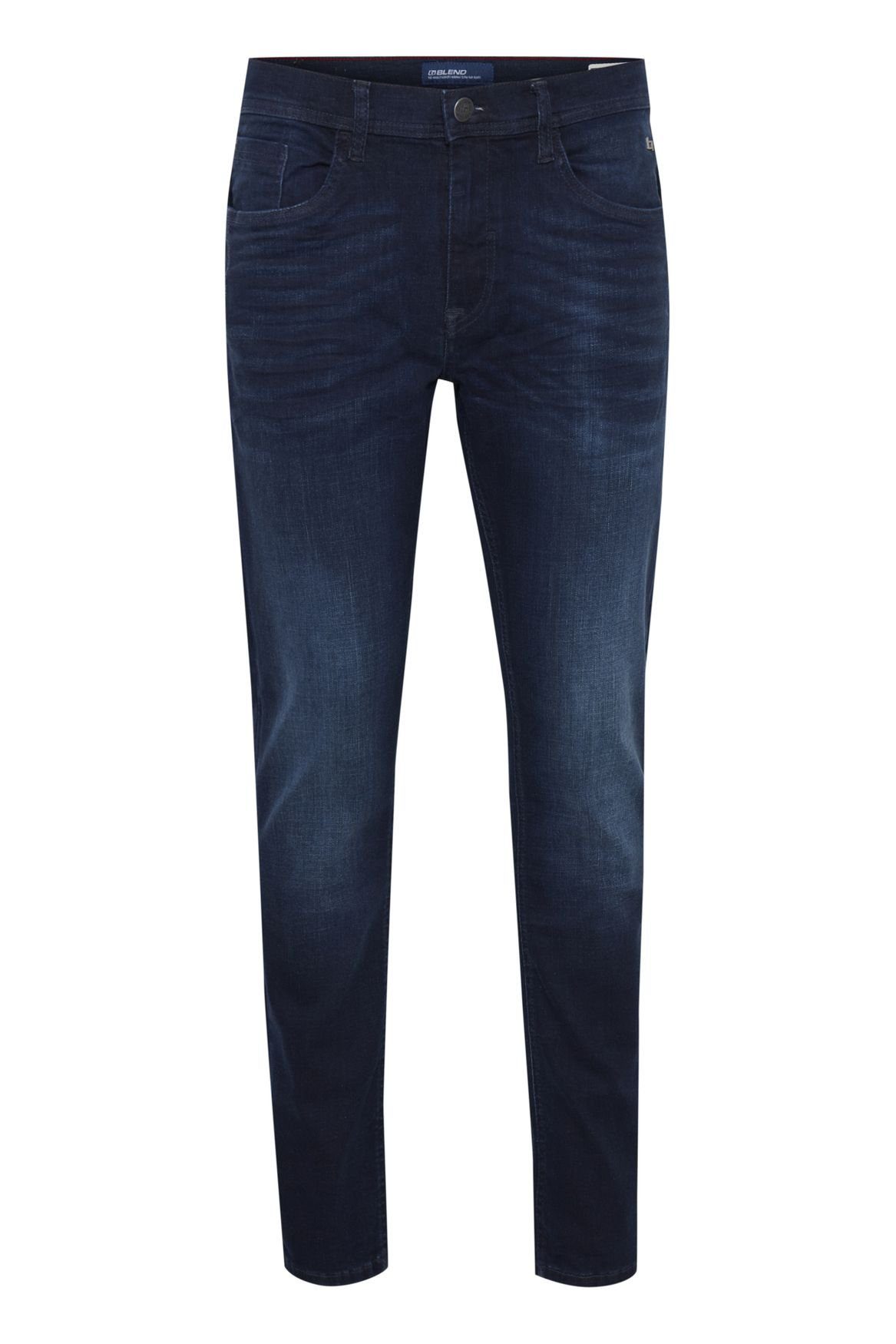 Jeans TWISTER Basic Dunkelblau Slim-fit-Jeans FIT Blend Hose 5196 in Fit Slim Denim Stoned Washed