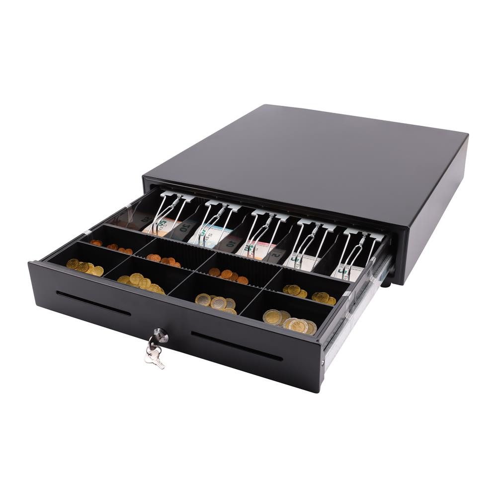 OLYMPIA OFFICE Geldkassette XLD 460A, Kassenschublade, Metall Geldlade, Kassenlade, schwarz