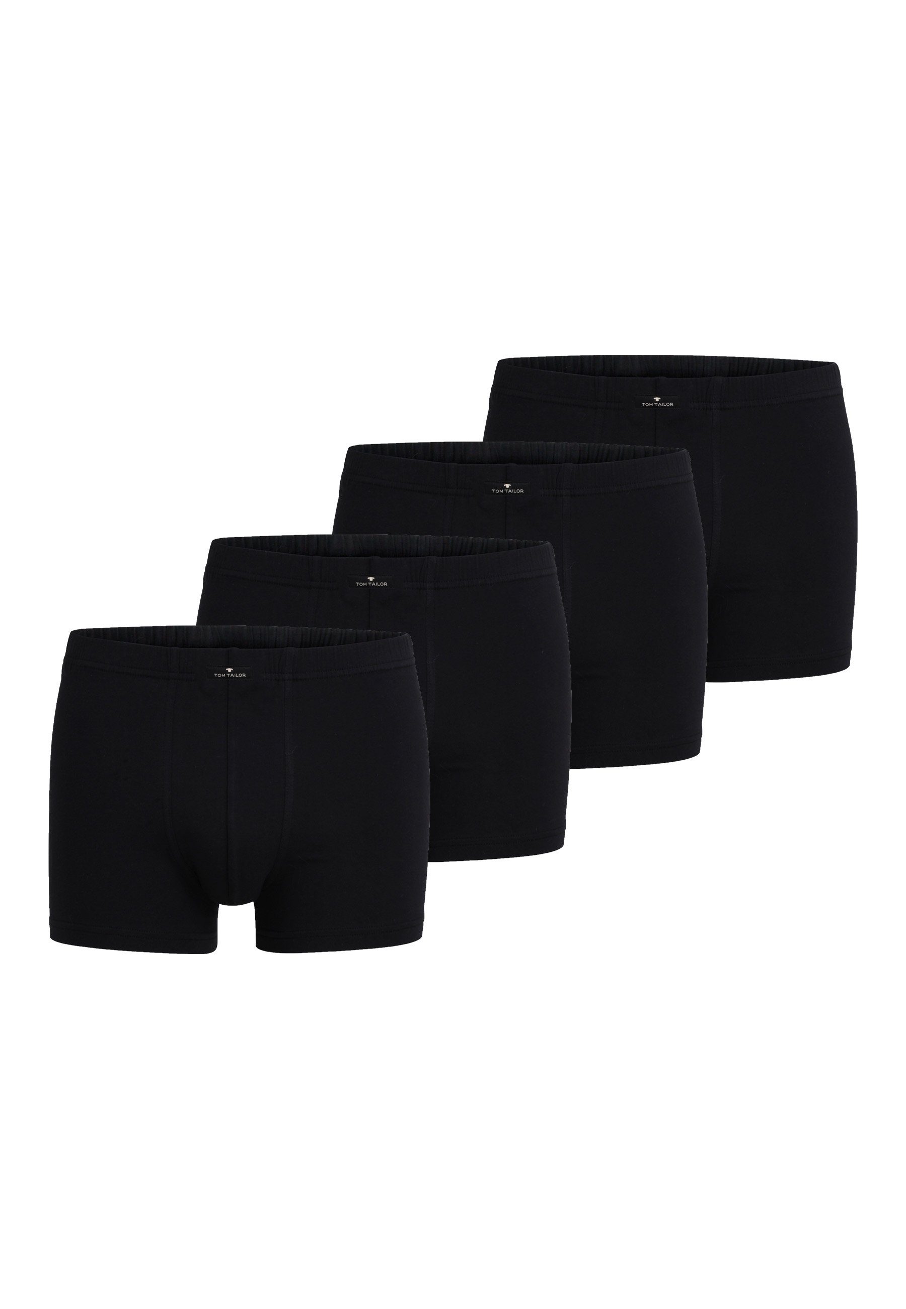 TOM TAILOR Boxershorts TOM TAILOR Herren Pants schwarz uni 4er Pack (4-St) günstig online kaufen