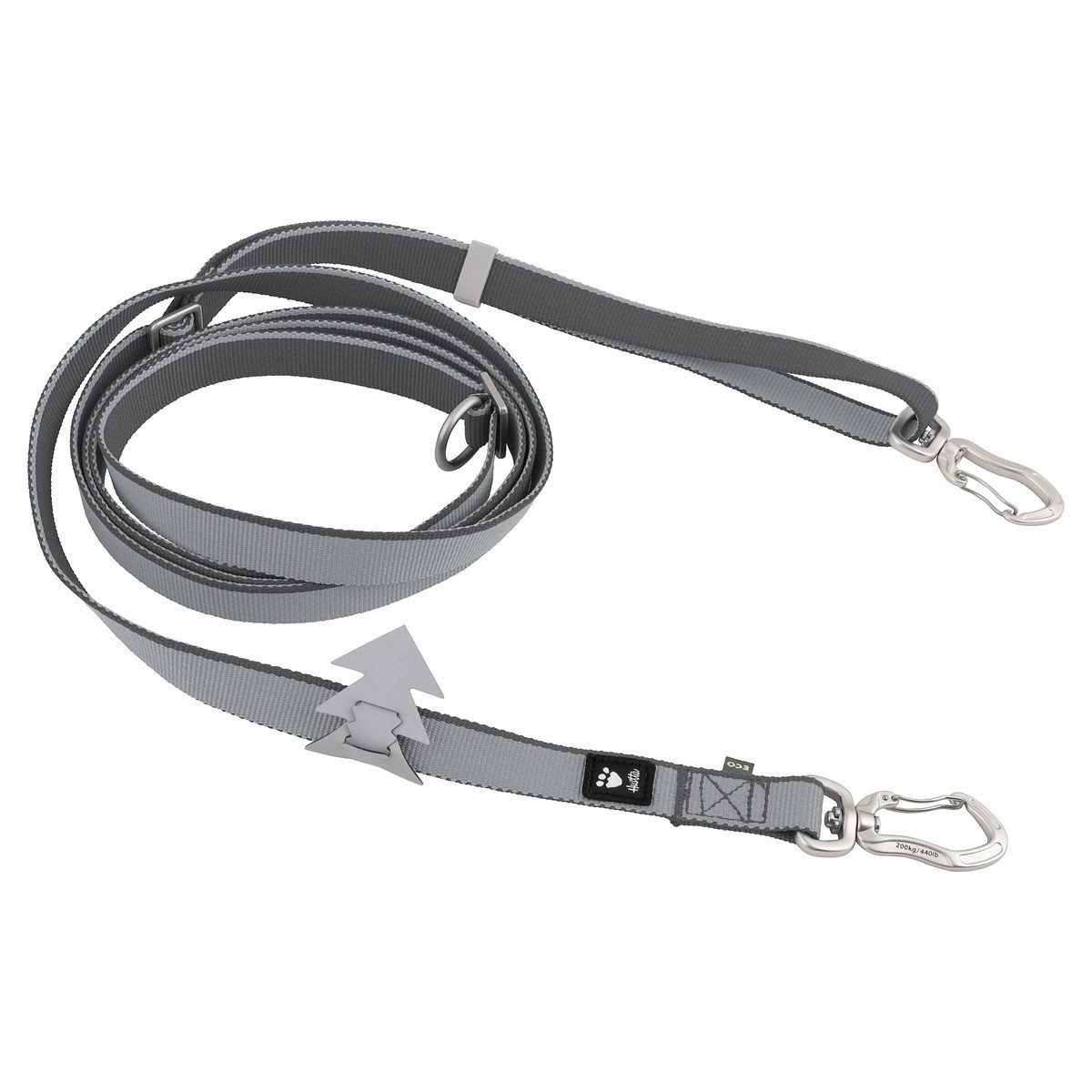 HURTTA Hundeleine Hundeleine Multilong Leash II blackberry (dunkelgrau)