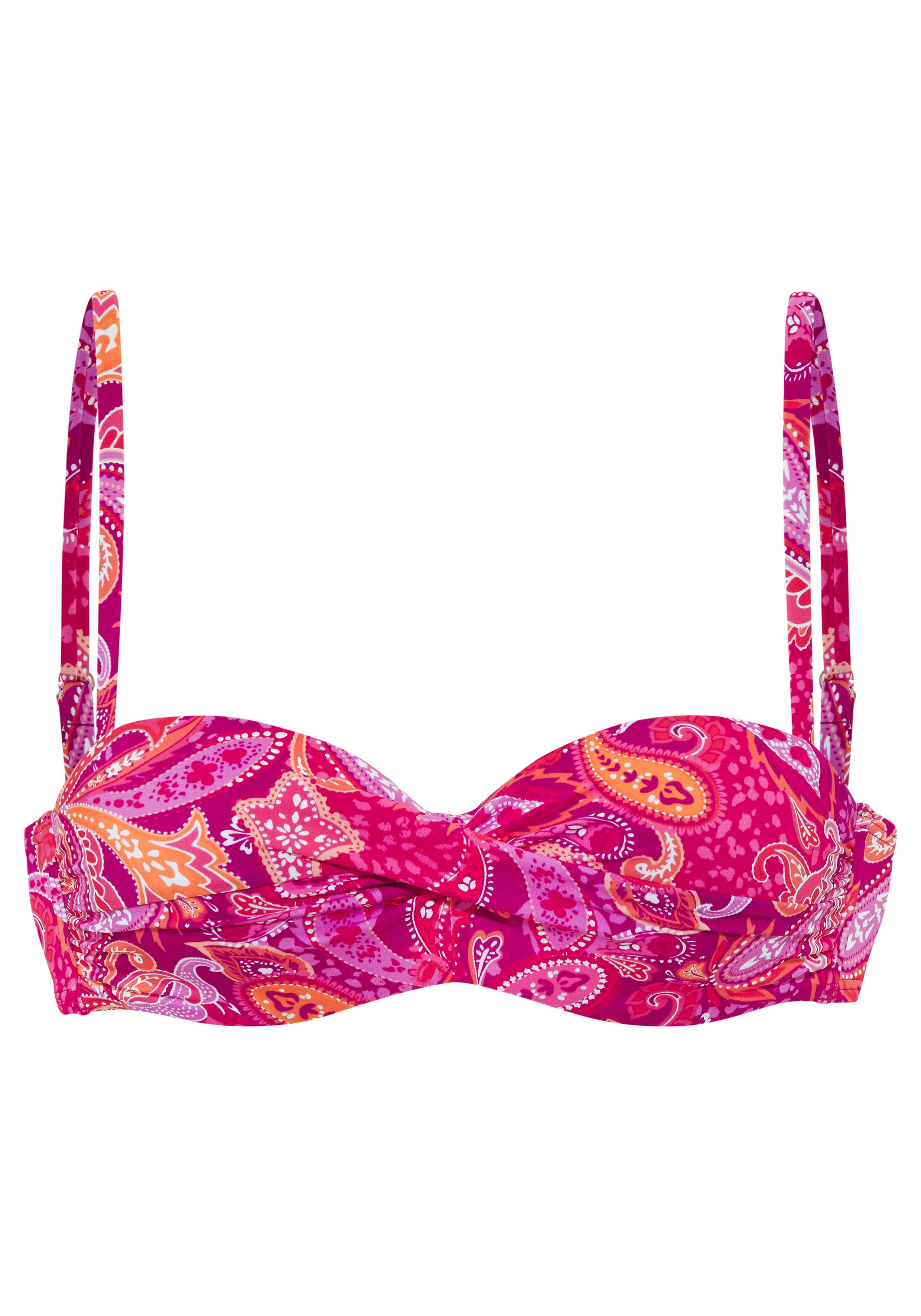 Vivance by Lascana Bügel-Bandeau-Bikini-Top Pretty, mit modischem Paisleymuster und Wickeloptik – Bild 2 von 5
