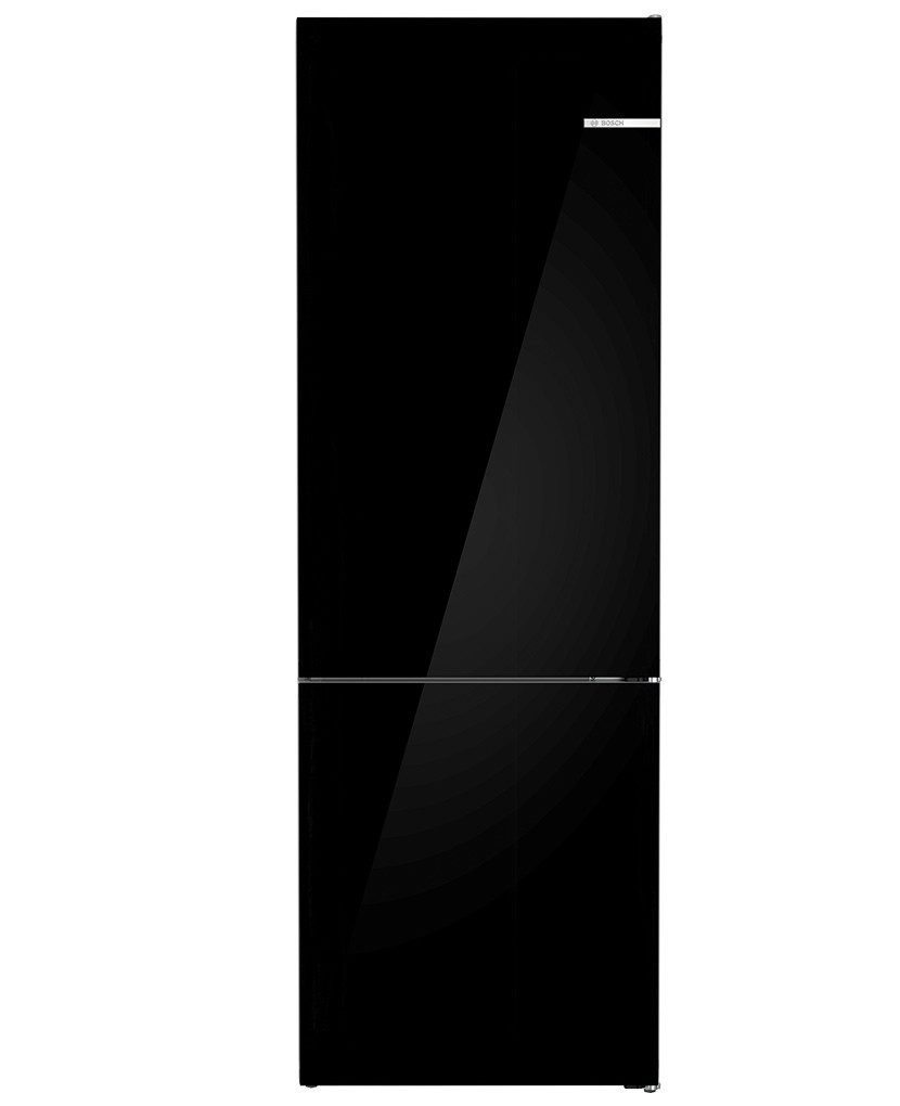 BOSCH Kühlschrank schwarzes Glas KGN49LBCF, 203 cm hoch, 70 cm breit, Total No Frost, VitaFresh XXL, Flex Interior