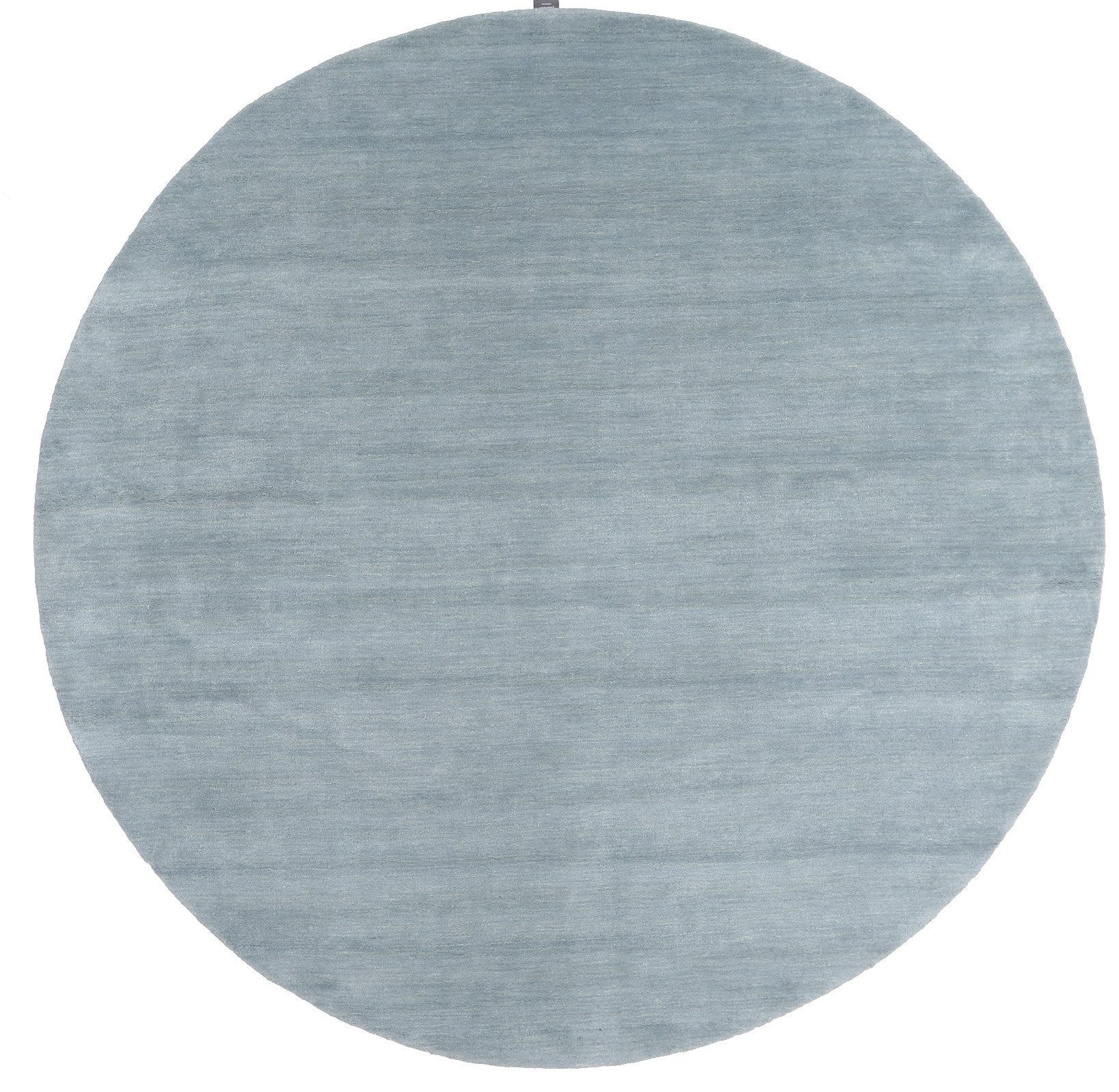 Carpet Avenue Teppich Handloom Solo - Hellblau 250x250, Rund, Höhe: 14 mm
