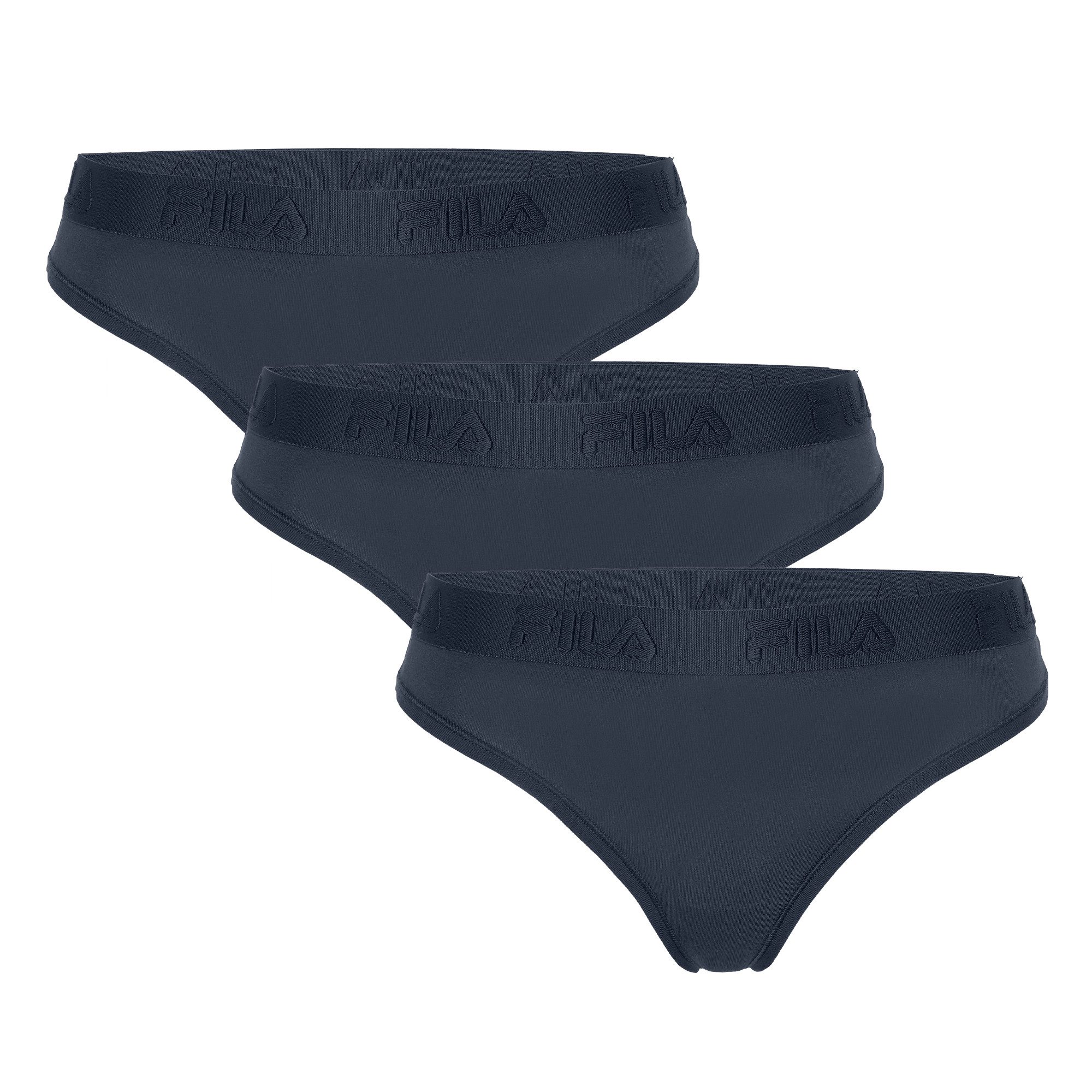 Fila String (3er Pack) Baumwollmix, elastisch, Logobund