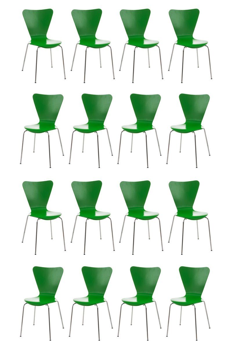 CLP Besucherstuhl Calisto (16er Set), stapelbar grün