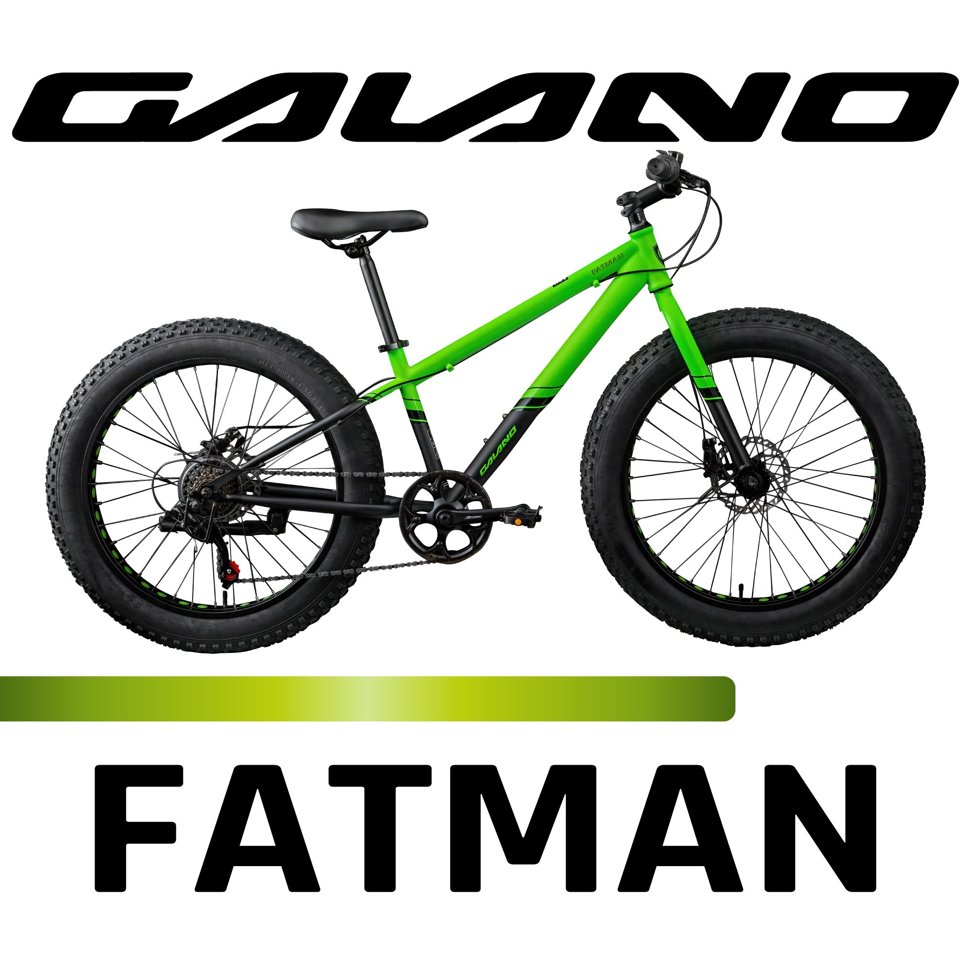 Galano Mountainbike Fatman 4.0, 7 Gang Shimano Tourney Schaltwerk, Kettenschaltung, Jugendfahrrad ab 8 Jahre Jungen Mädchen 130 - 145 cm Fatbike MTB