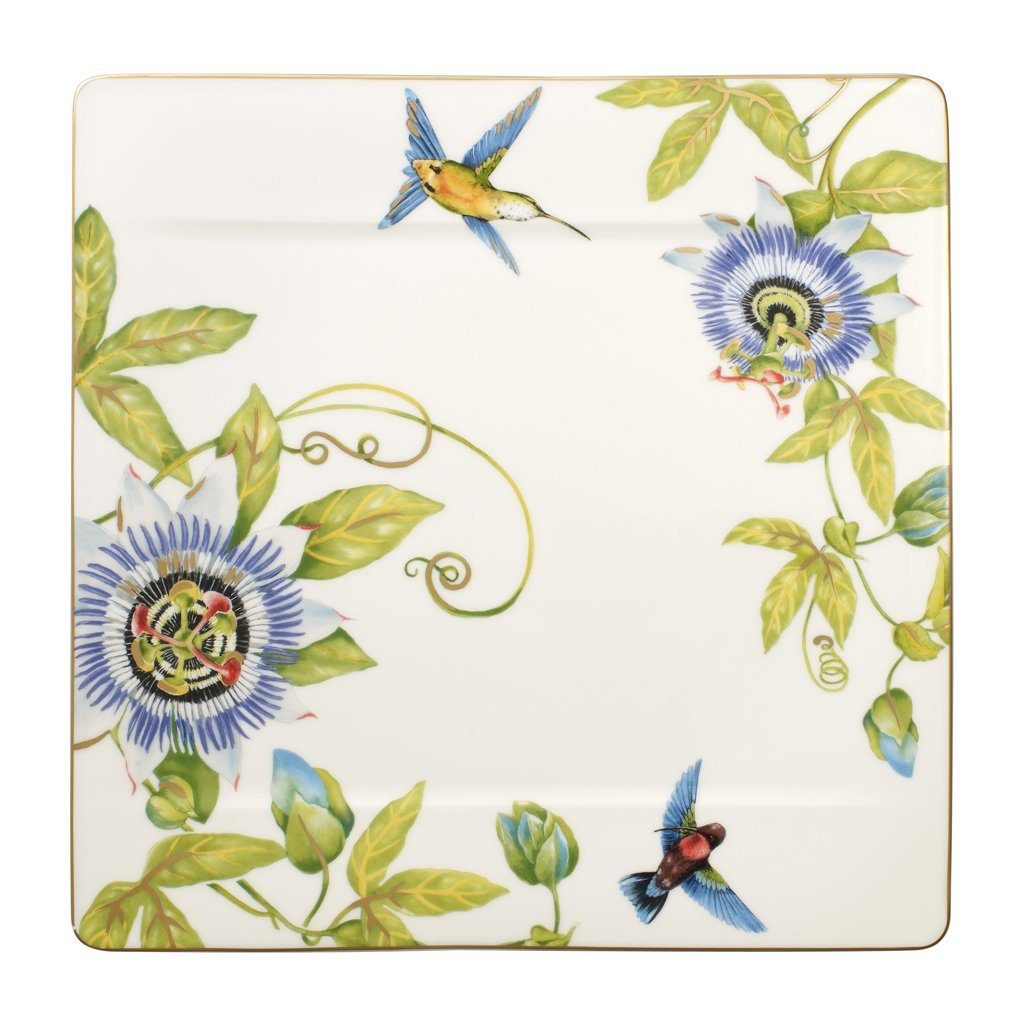 Villeroy & Boch Signature Platzteller Amazonia Gourmetteller, 35 x 35 cm, 1-tlg., Premium Bone Porcelain, spülmaschinenfest, Made in Germany