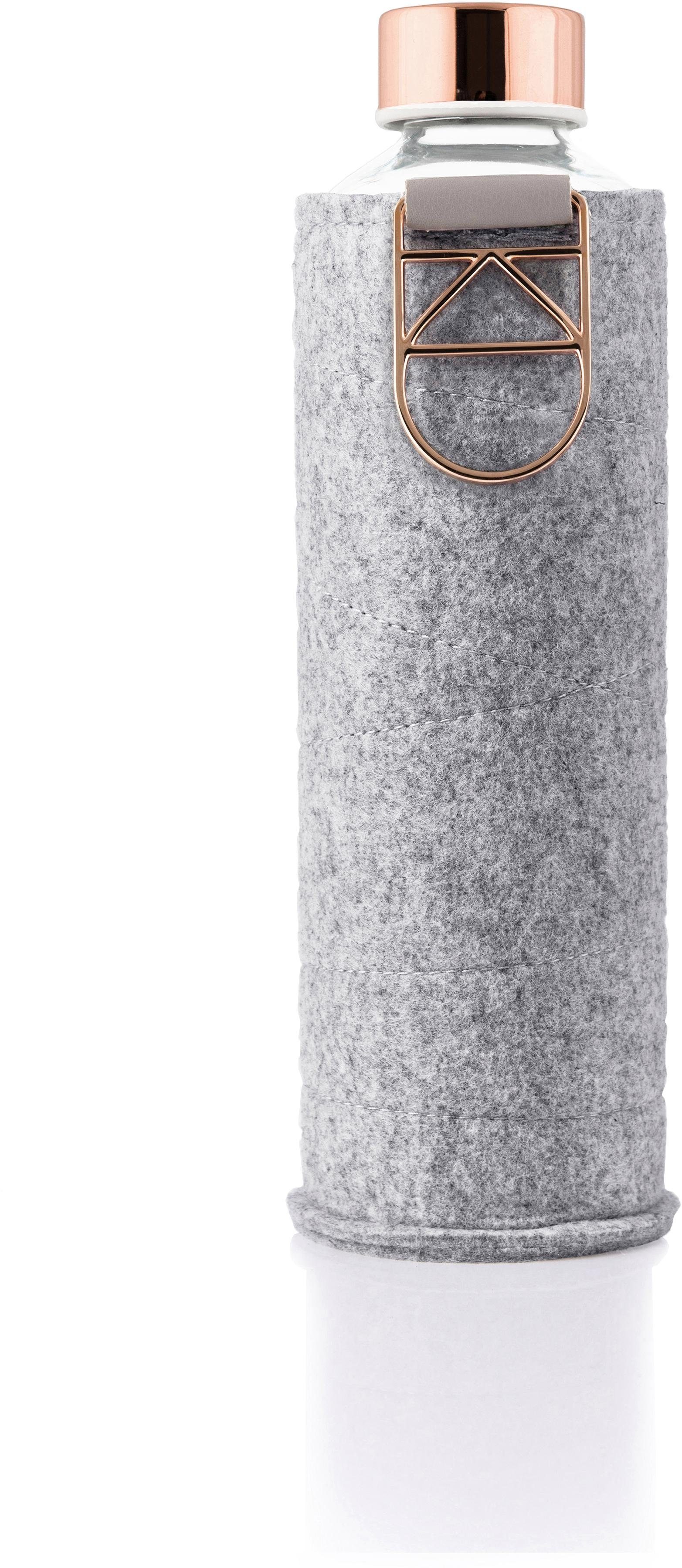 equa Trinkflasche Mismatch, Borosilikatglas, mit Filzcover und Metallgriff