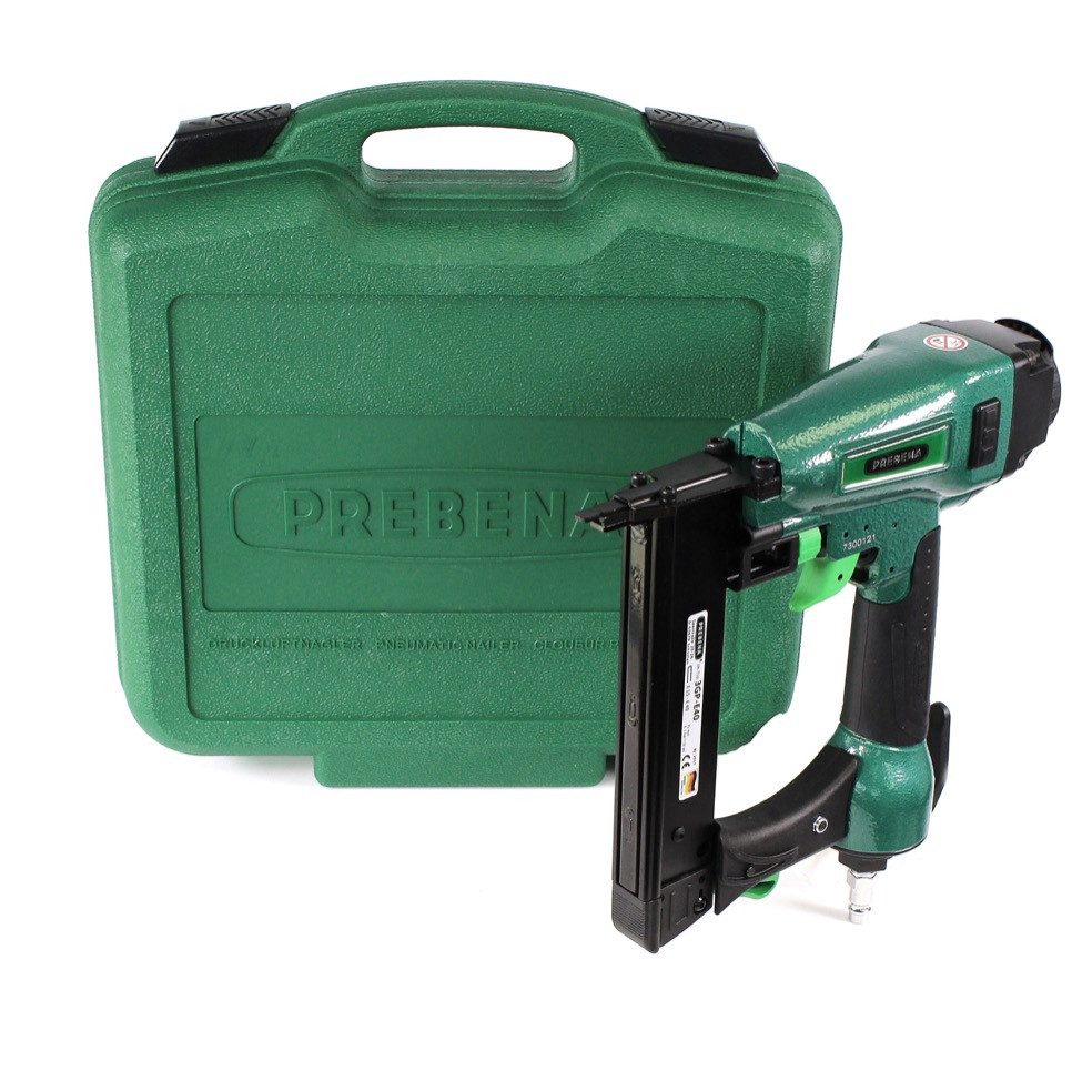 Prebena Druckluft-Nagler 3GP-E40 Druckluft Nagler Klammergerät 40mm + Heftklammer Typ E (25mm