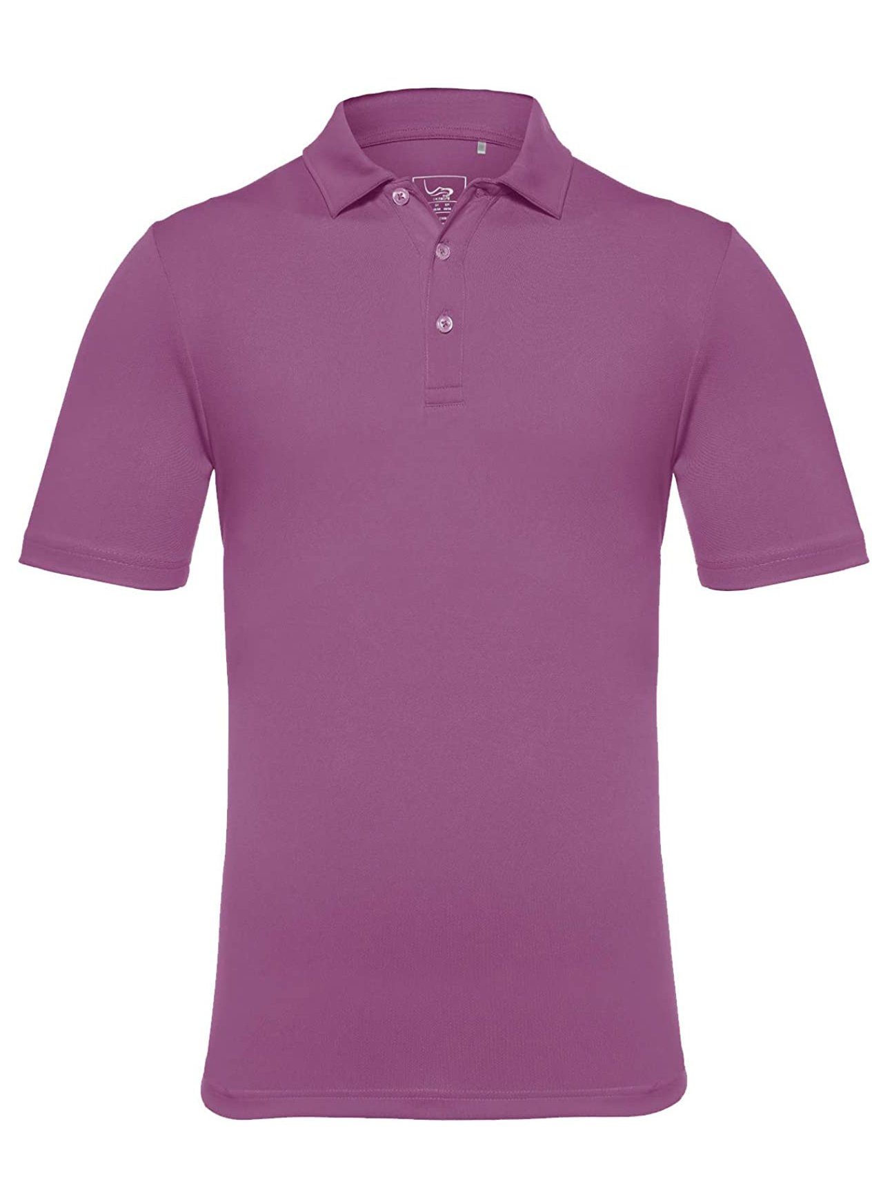 Kurzarm Herren Golf Standard Poloshirt Gemütlich Leicht Fit DEBAIJIA Poloshirt DEBAIJIA Violett