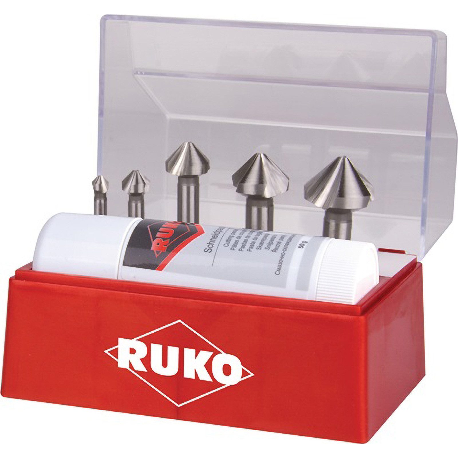 Ruko Bohrer- und Bitset RUKO Kegel- und Entgratsenker-Satz 6tlg. DIN 335 Form C 90° HSS Ø 6,3