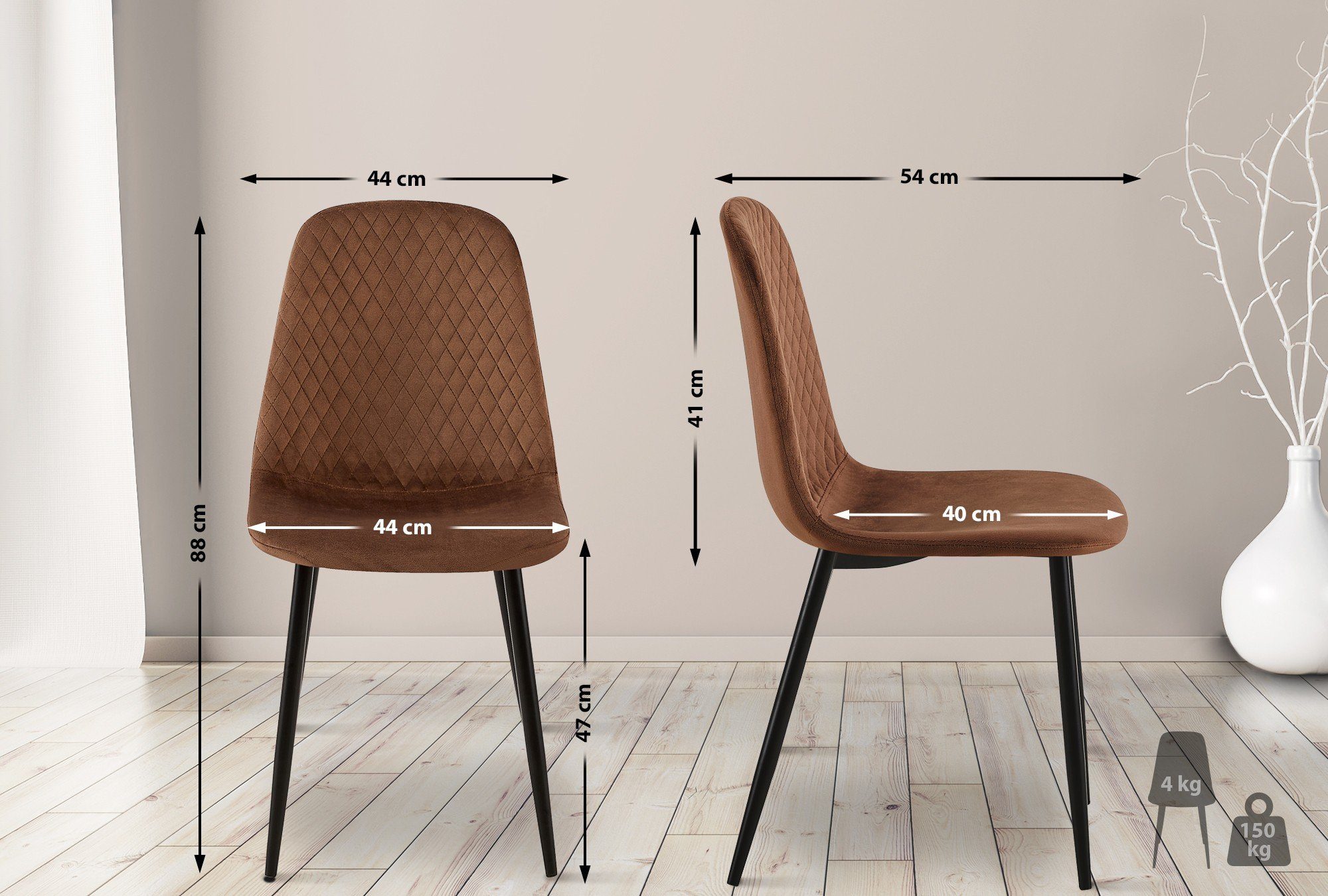 CLP Esszimmerstuhl Giverny (4er Set), mit günstig online kaufen