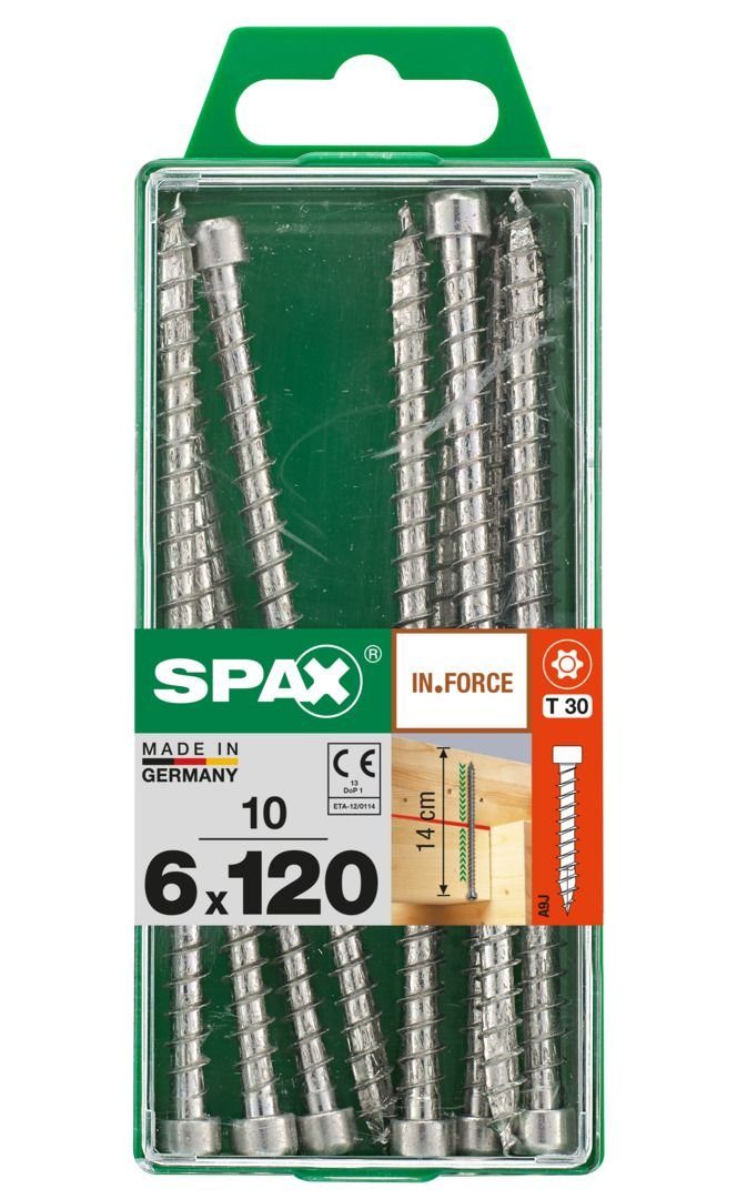 mm Stk. 6.0 SPAX 30 Spax - 120 TX Holzbauschrauben x Holzbauschraube 10