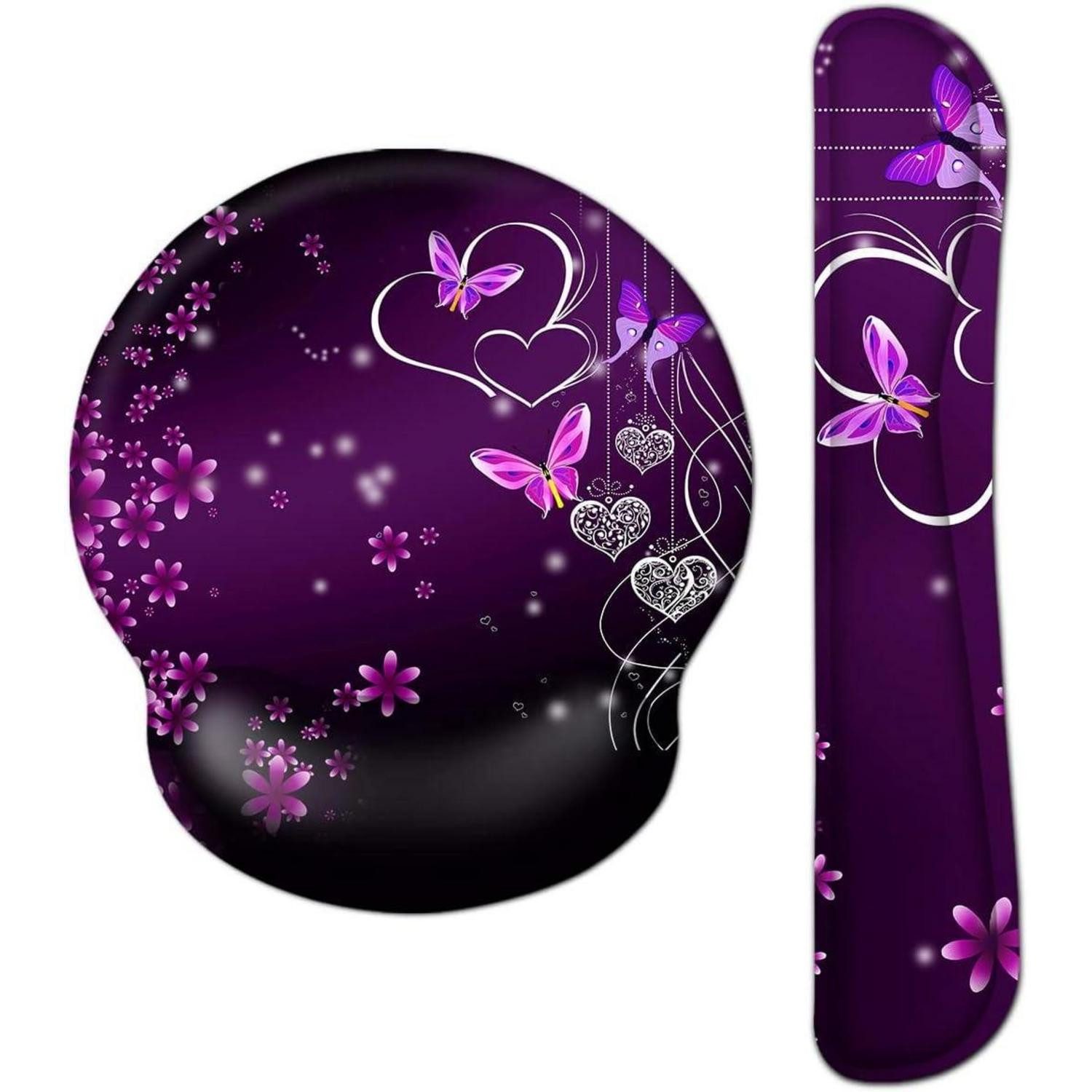 LuxusKollektion Mauspad Mousepad Handauflage Handgelenkauflage Gelkissen lila BT-084