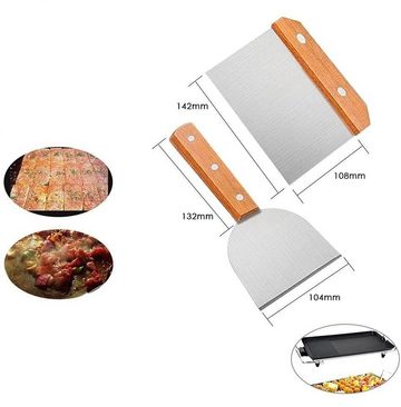 KingLux Grillbesteck-Set 8Tlg.Grillspachtel Plancha Kit Edelstahl Teppanyaki Spachtel, (8 tlg)