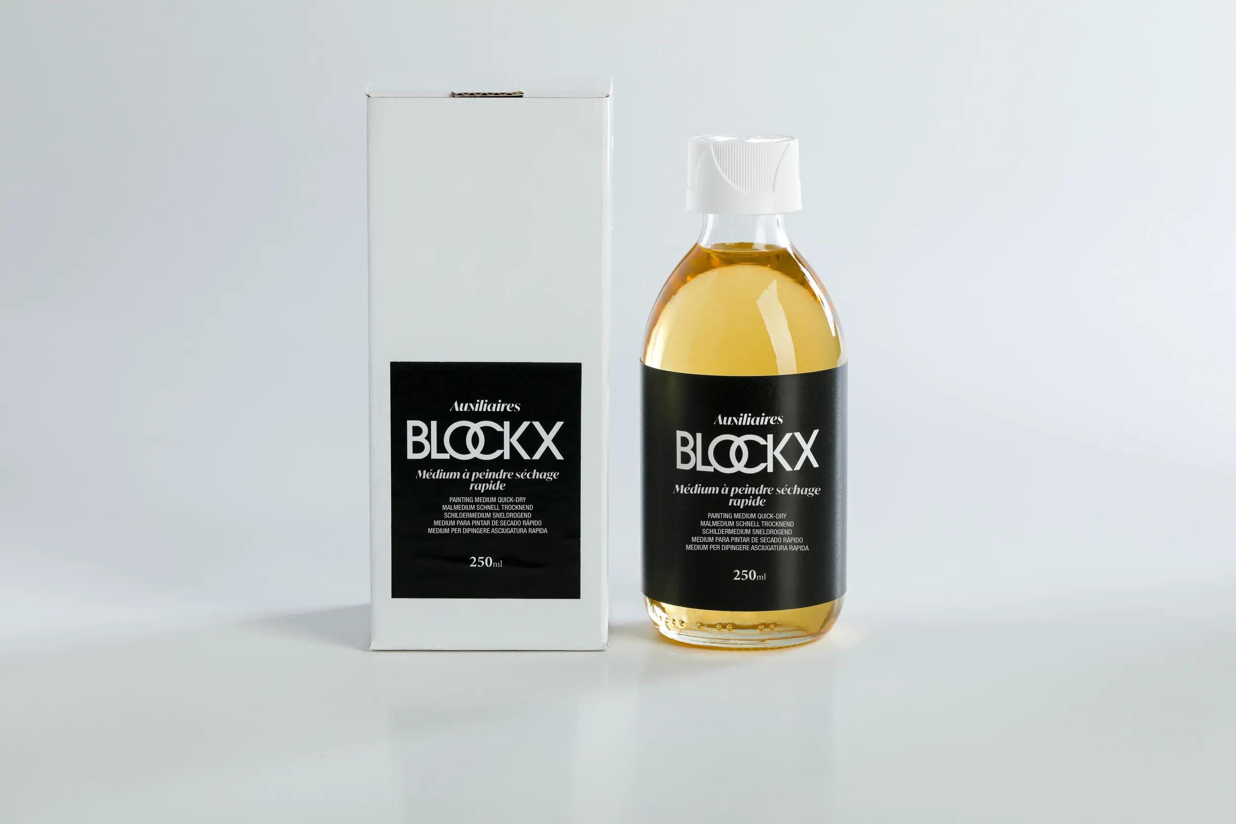 BlockX Zeichenpapier Malmittel schnelltrocknend 250ml Glasflasche 30614BXC