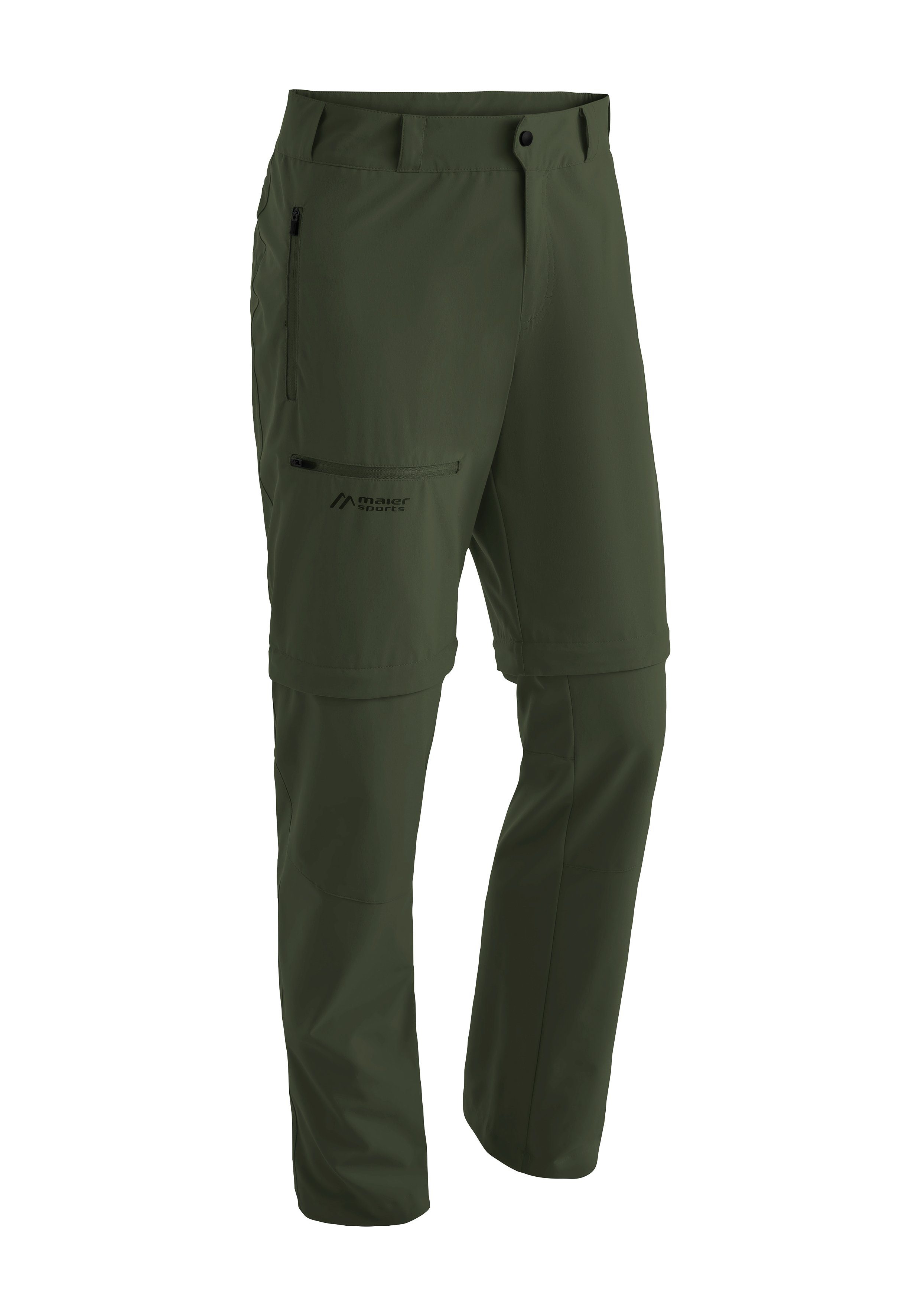 Maier Sports Funktionshose Latit Zip M Outdoorhose aus flexiblem und nachhaltigem Material olivgrün