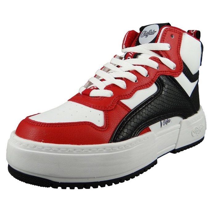 Buffalo 1631044 RSE Mid HI Top Black/Red Sneaker
