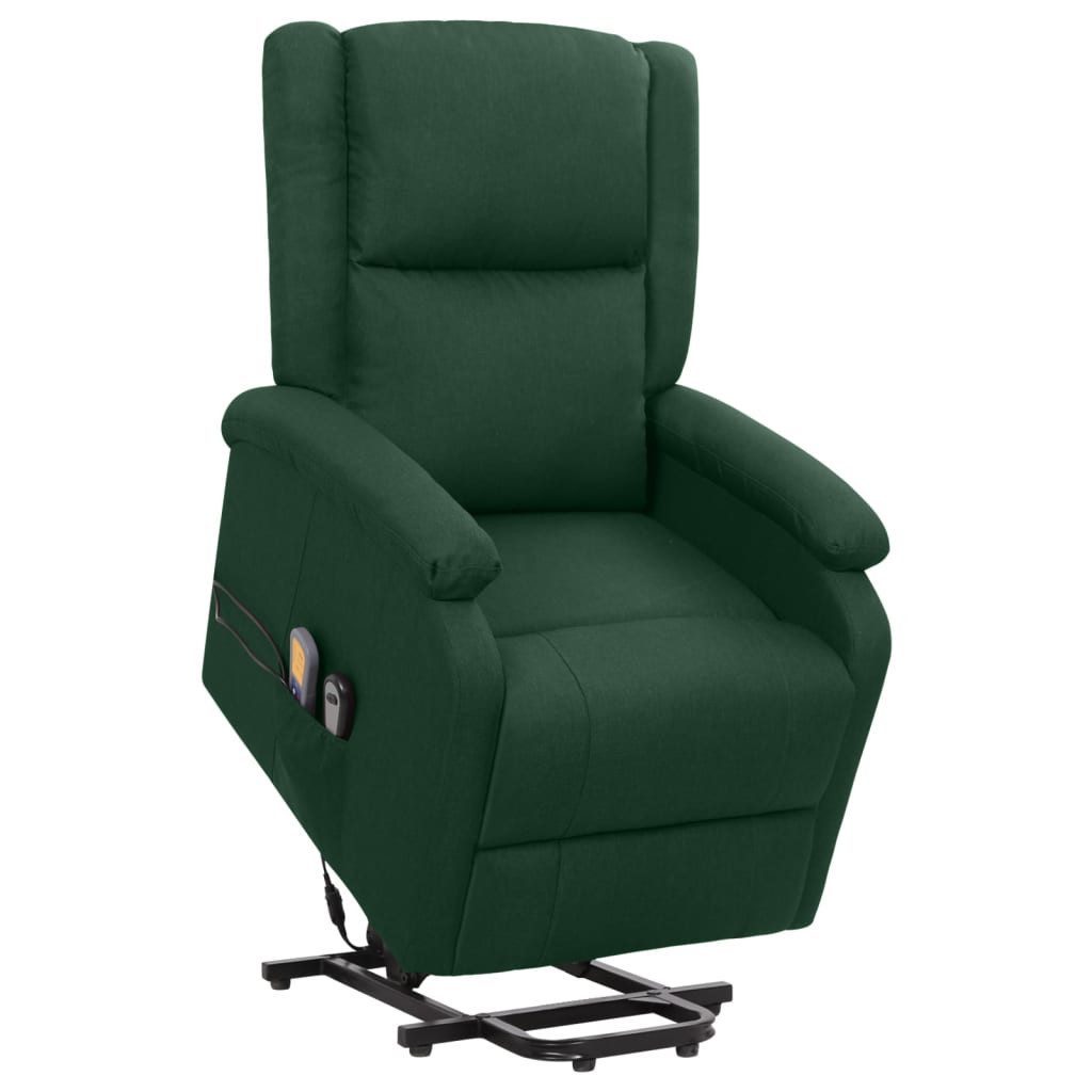 vidaXL Massagesessel Massagesessel mit Aufstehhilfe Dunkelgrün günstig online kaufen