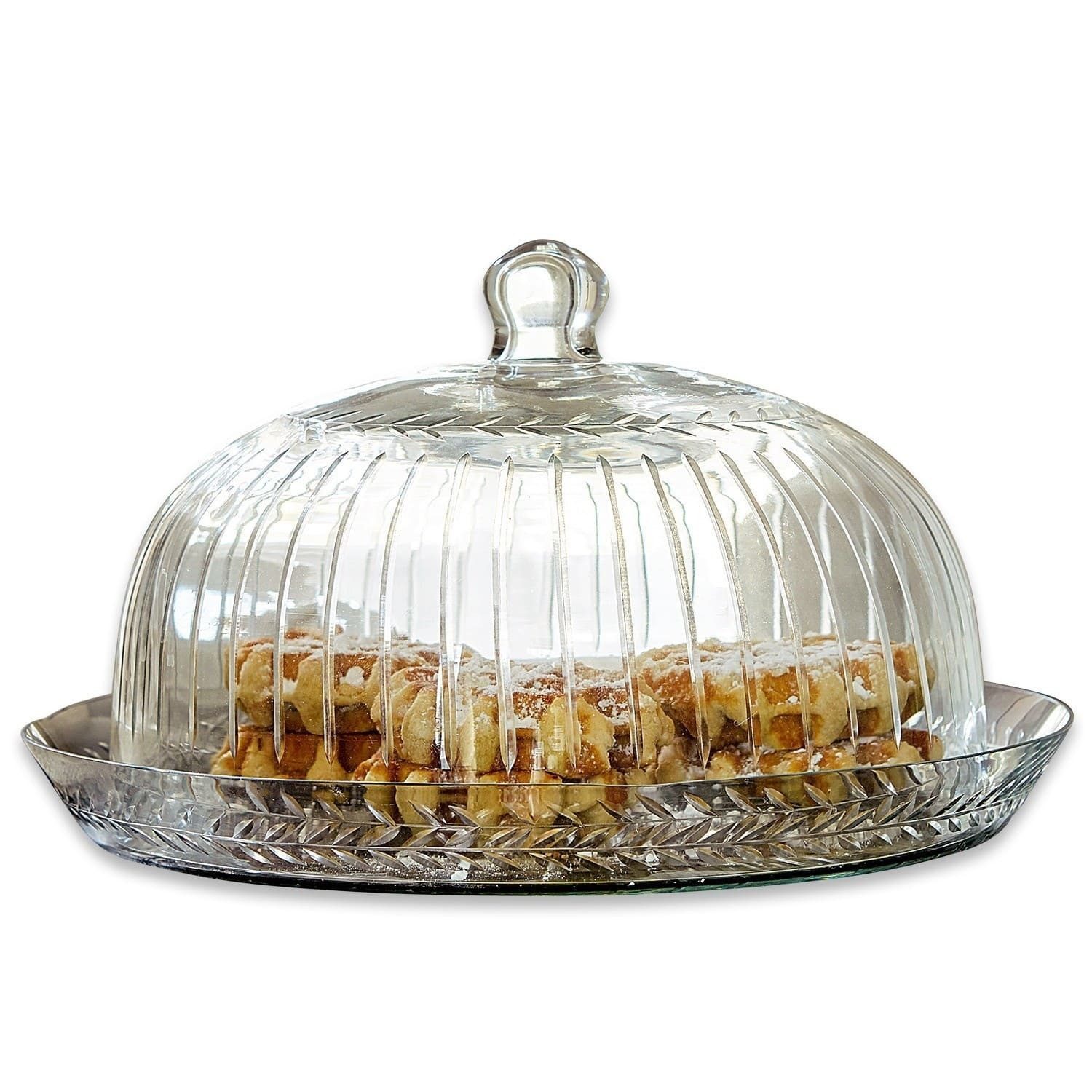 Mirabeau Vorratsdose Glasglocke mit Platte Layla klar, Glas