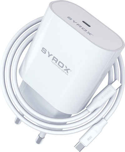 Syrox Syrox 25W PD 3.0A mit Kabel Ladegerät Set Für Samsung Huawei Smartphone-Ladegerät