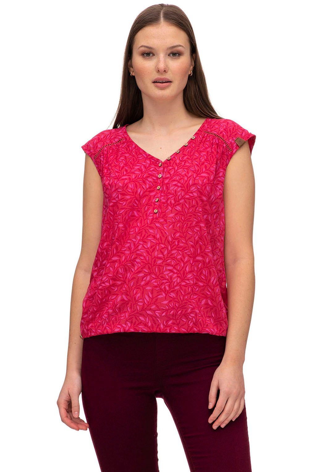 Shirt rose Ragwear V-Shirt A SALTTY