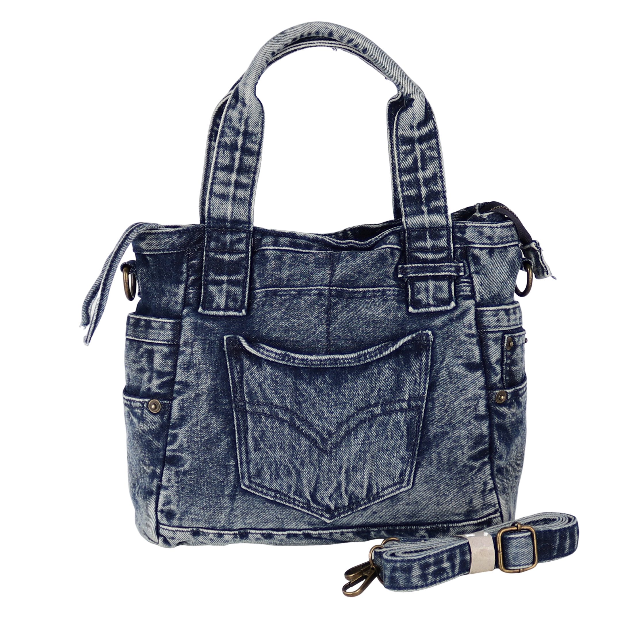 MIRROSI Umhängetasche Damen aus Jeans Schultertasche Denim 3 Größen auswähl günstig online kaufen
