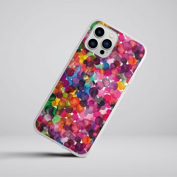 DeinDesign Handyhülle bunt Punkte Wasserfarbe Overlapped Watercolor Dots, Apple iPhone 13 Pro Max Silikon Hülle Bumper Case Handy Schutzhülle