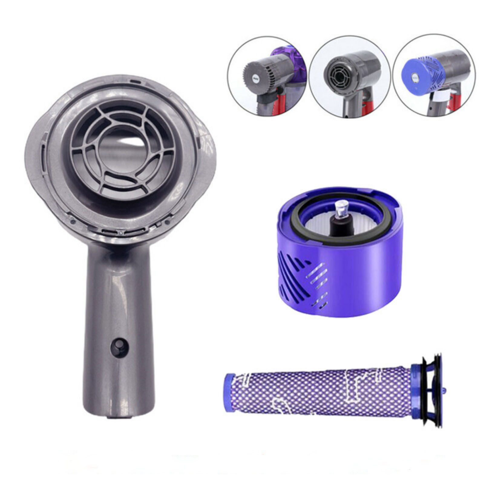 YUBRO-STUDIO Staubsaugerrohr-Adapter Motorabdeckung und Filter für Dyson V6 DC58/59 /61 /62/74 Staubsauger