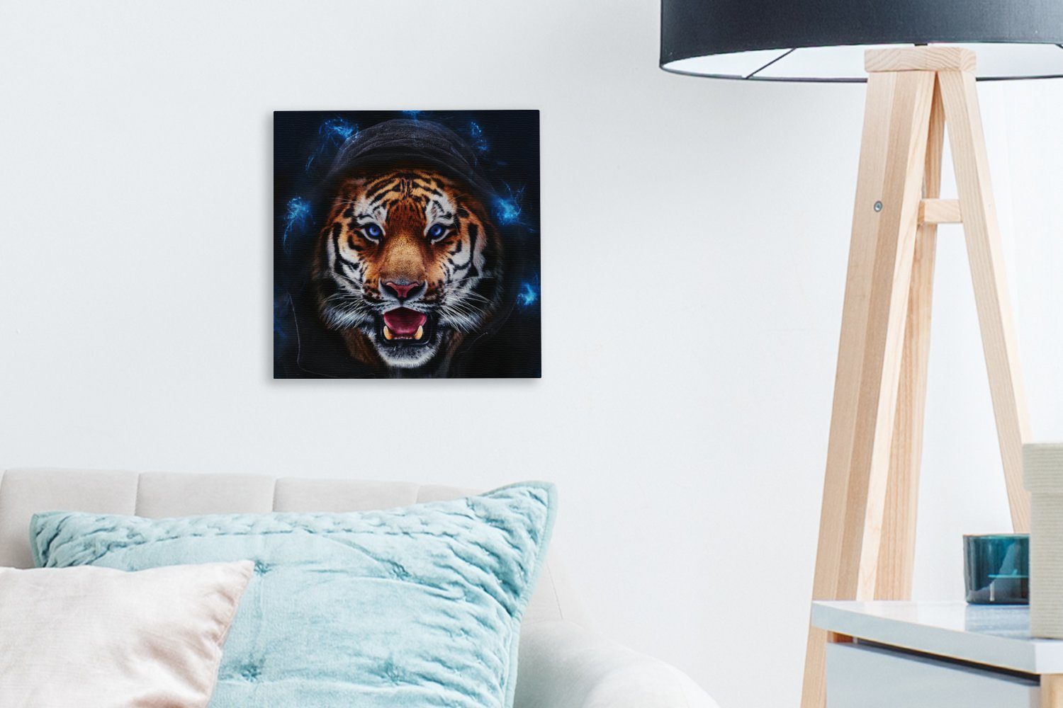 St), - Kleidung - OneMillionCanvasses® Licht, Schlafzimmer Tiger Leinwand für Leinwandbild (1 Wohnzimmer Bilder