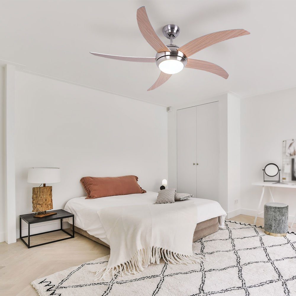 Kühler Ventilator Deckenventilator, V-TAC Decken braun Zimmer Ess Lüfter Wohn Stufen 3