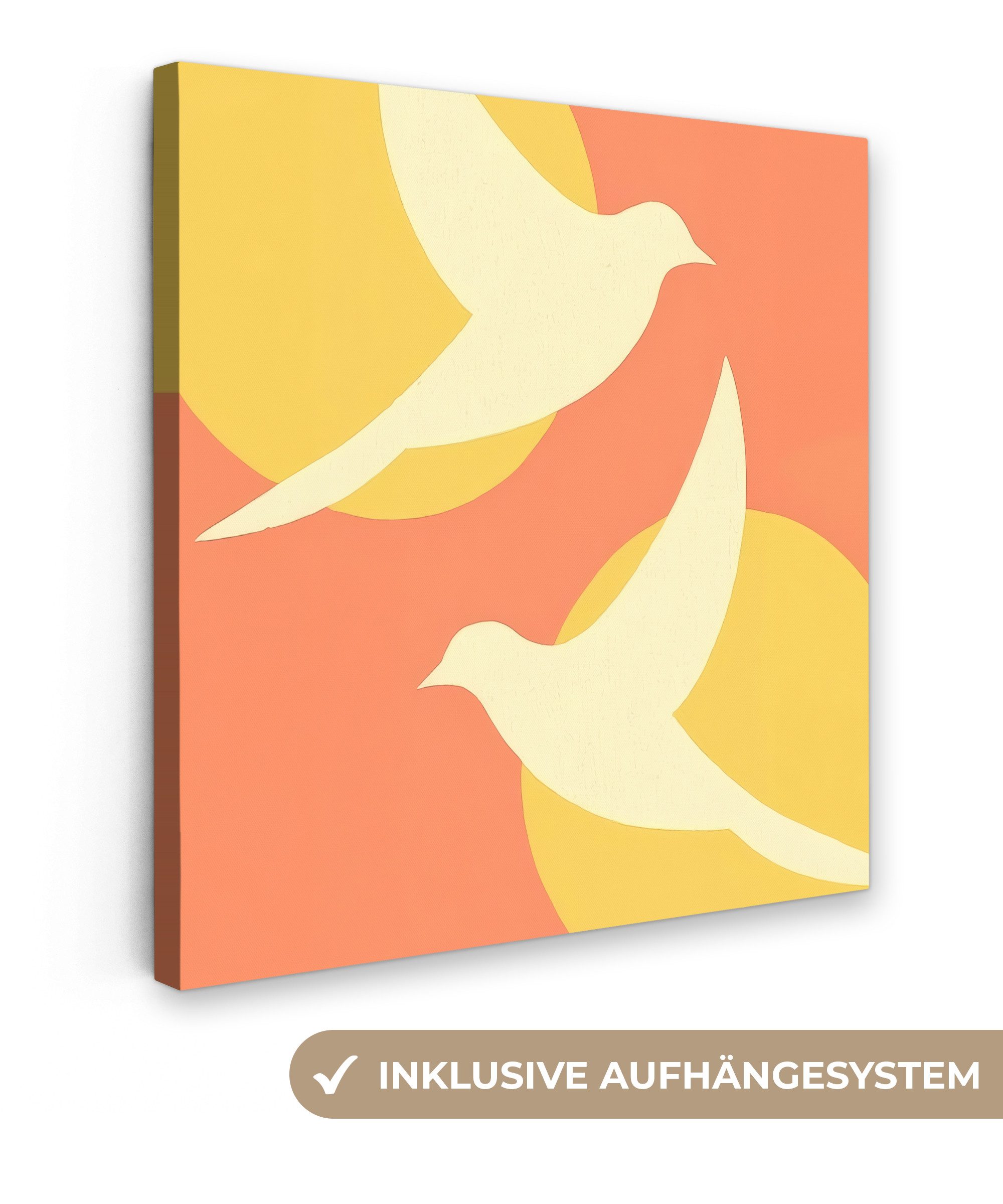 OneMillionCanvasses® Leinwandbild Vögel - Kreise - günstig online kaufen