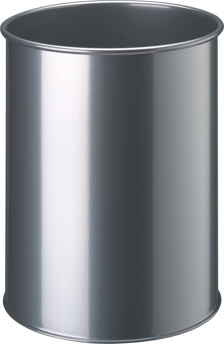 DURABLE Papierkorb Papierkorb Metall rund 15l metallic silber