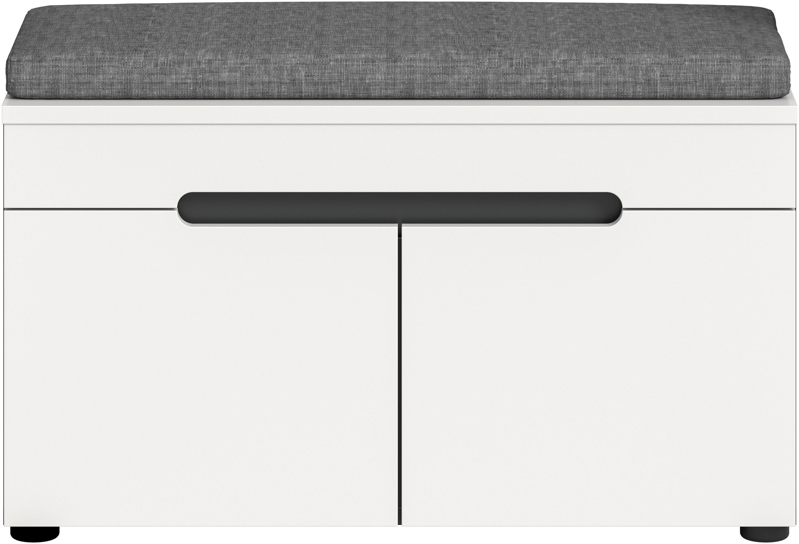 Home affaire Sitzbank REHAT, TOPSELLER!, Breite 80cm, 2 Türen, 2 Fächer inkl. Sitzkissen (2-St., in verschiedenen Farben erhältlich), Garderobenbank, Flurbank, Dielenbank, Bank mit Stauraum, Bank