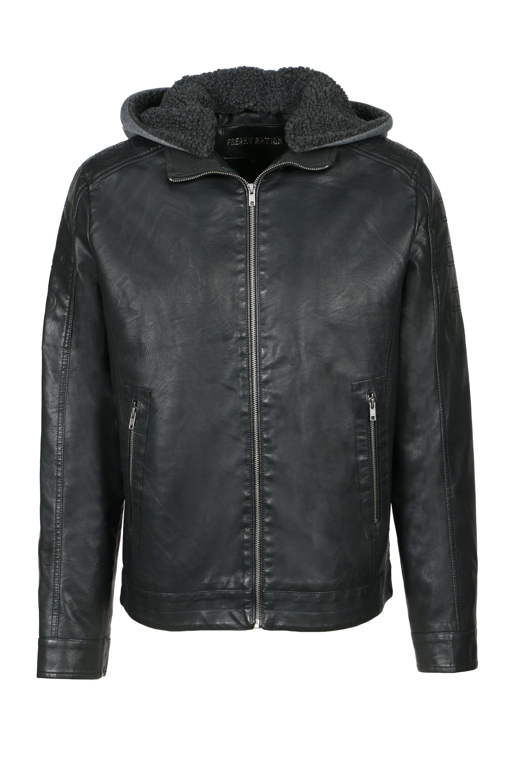 Freaky Nation Lederimitatjacke T-Sero-L