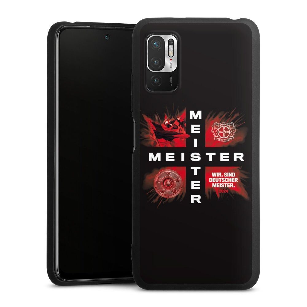 DeinDesign Handyhülle Bayer 04 Leverkusen Meister Offizielles Lizenzprodukt, Xiaomi Redmi Note 10 5G Silikon Hülle Premium Case Handy Schutzhülle