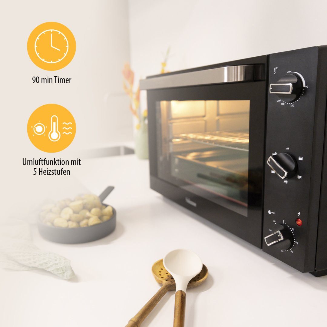 Tristar Minibackofen Tristar OV-3630 Heißluft-Backofen - 60 Liter - 2000 Watt, 60 L - 2000 W – Bild 4 von 5